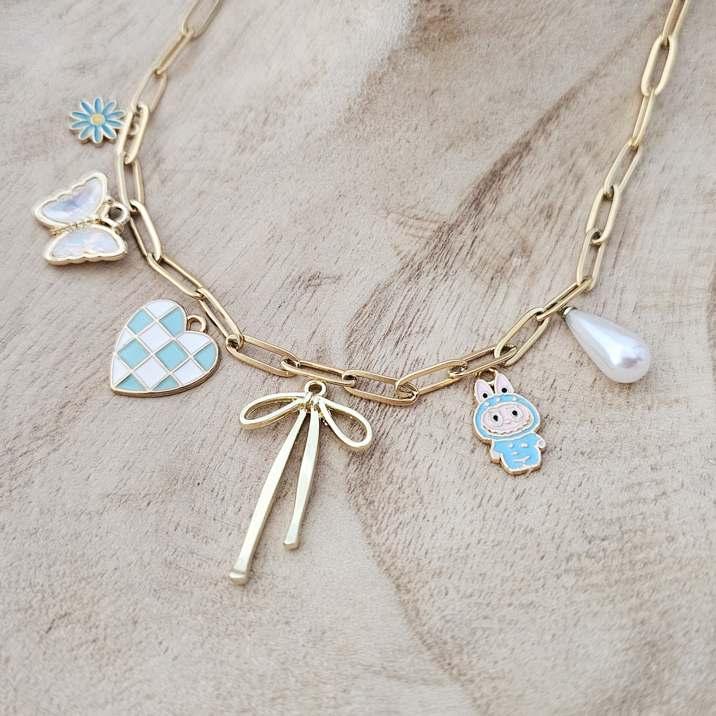 Labubu Charms for Custom Necklaces ā Kawaii-Inspired Pendant | Cute Pastel Charm for Tween & Teen Girls, Bestie Gifts, DIY Jewelry