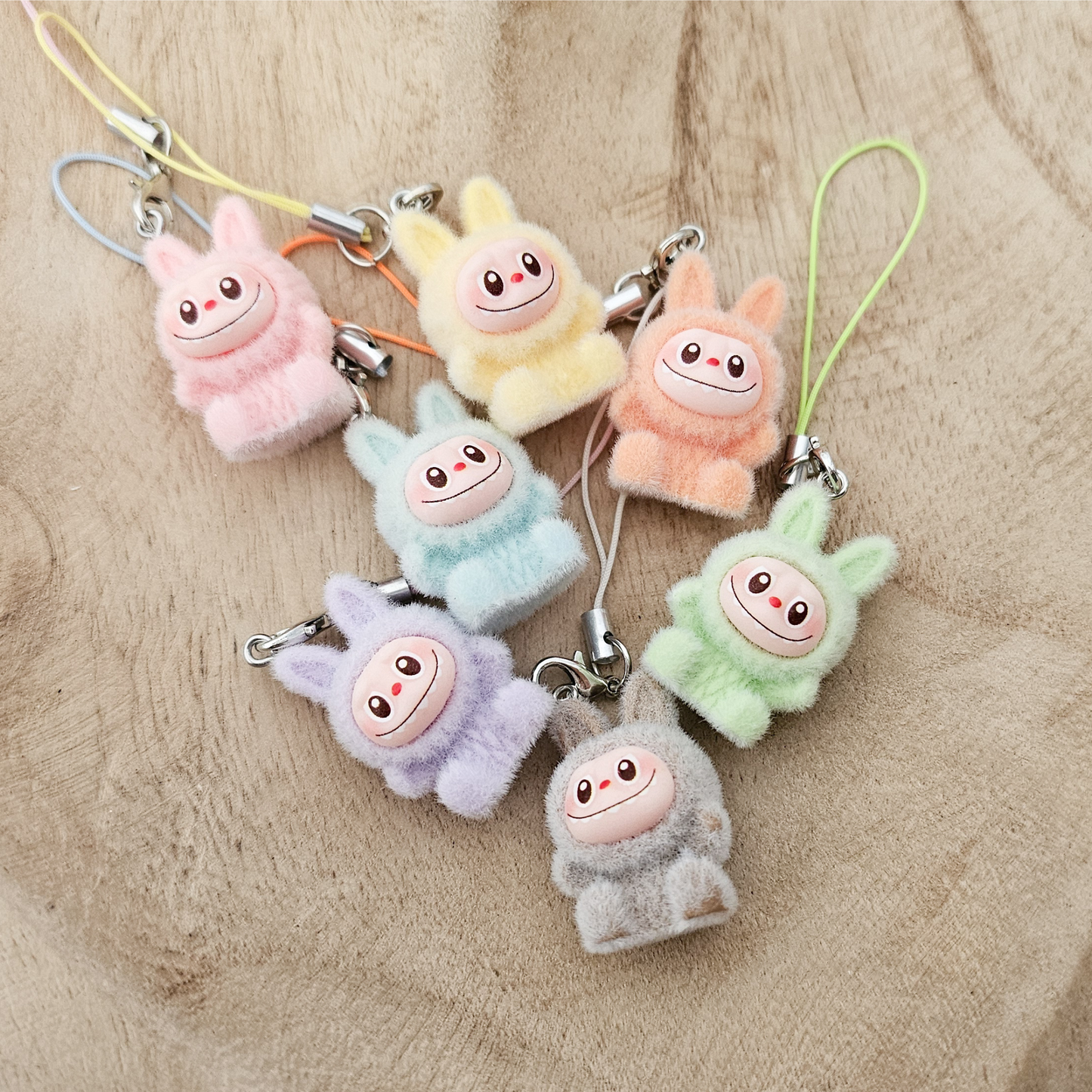 Fuzzy Labubu Keychain ā Pastel Plush Bag Charm for Tween & Teen Girls | Kawaii Accessories, Cute Gift, Stocking Stuffer