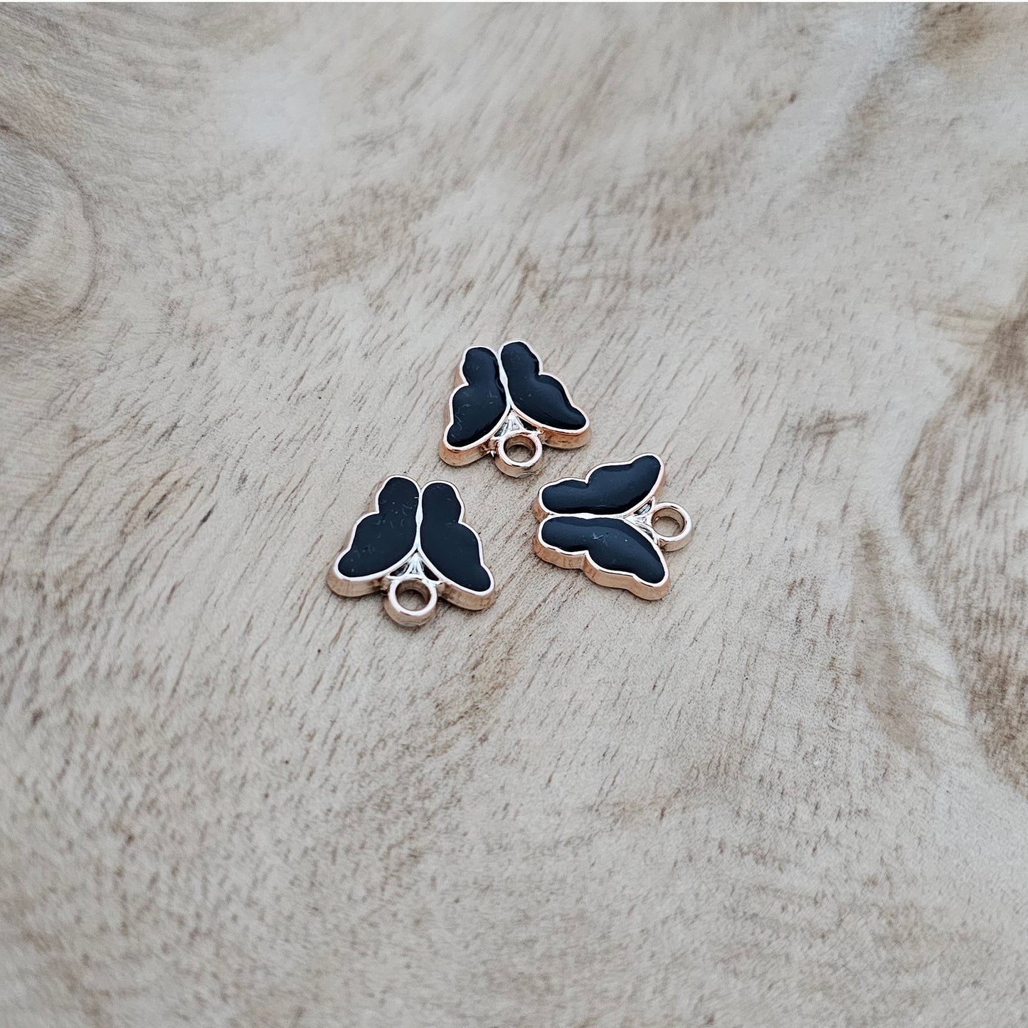 Custom Charm Black Butterfly Custom Charm Necklace