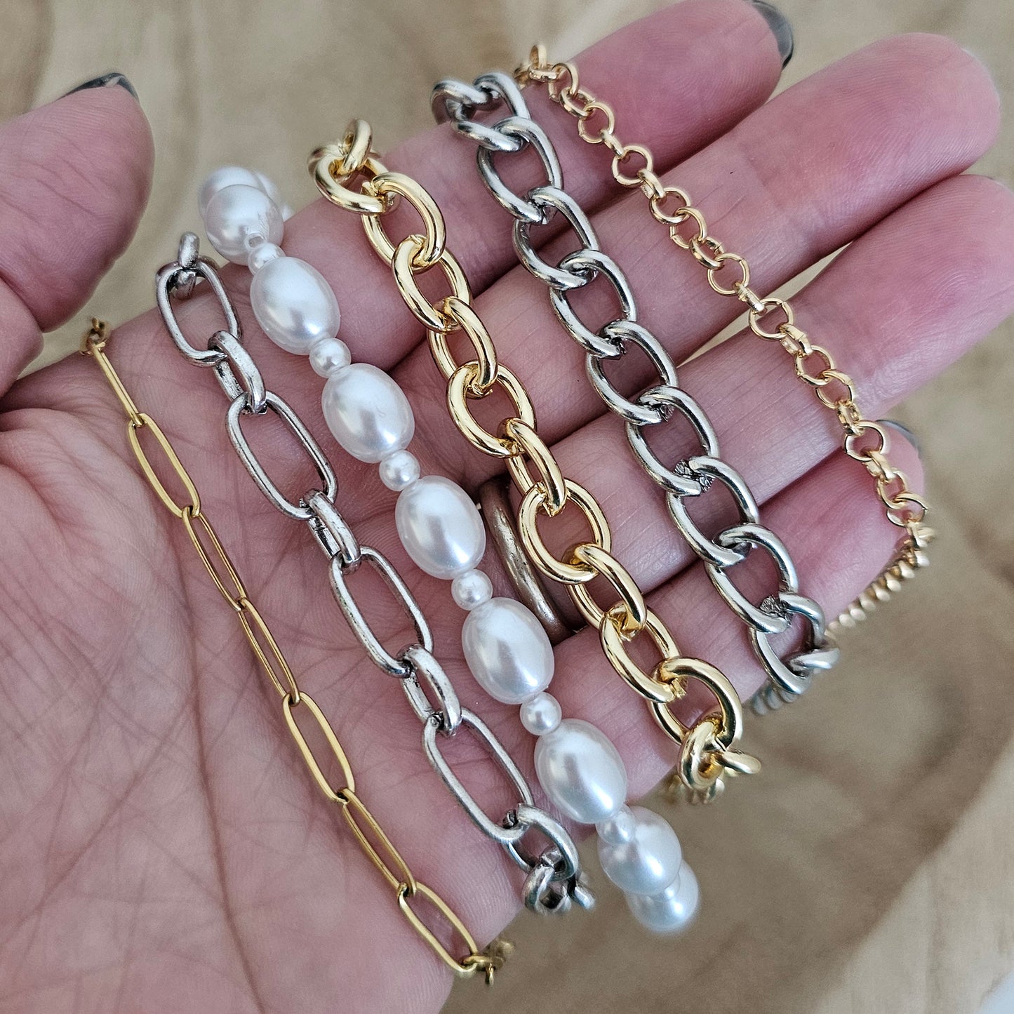 Custom Charm Bracelets Mixed Chains