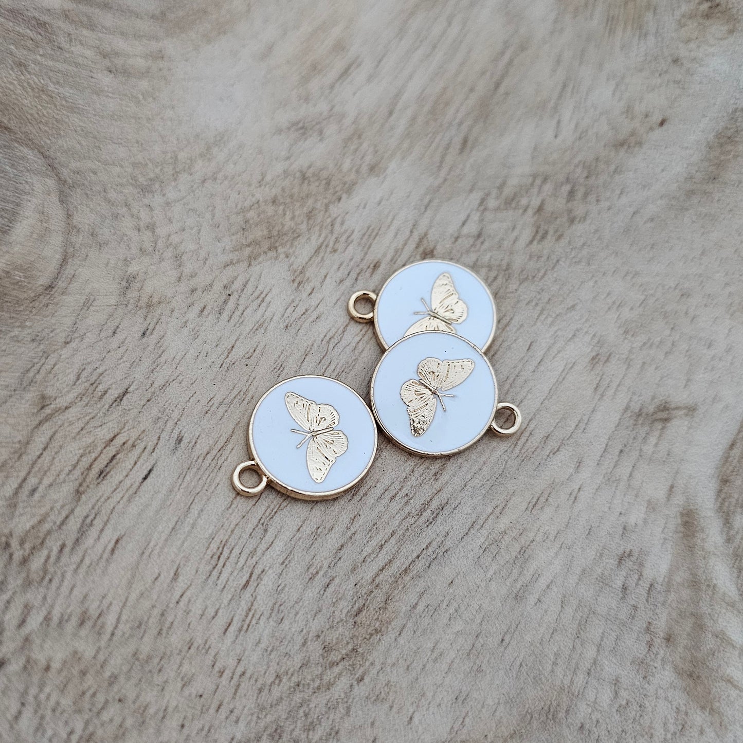 Custom Charm Butterfly Pendant White Custom Charm Necklace