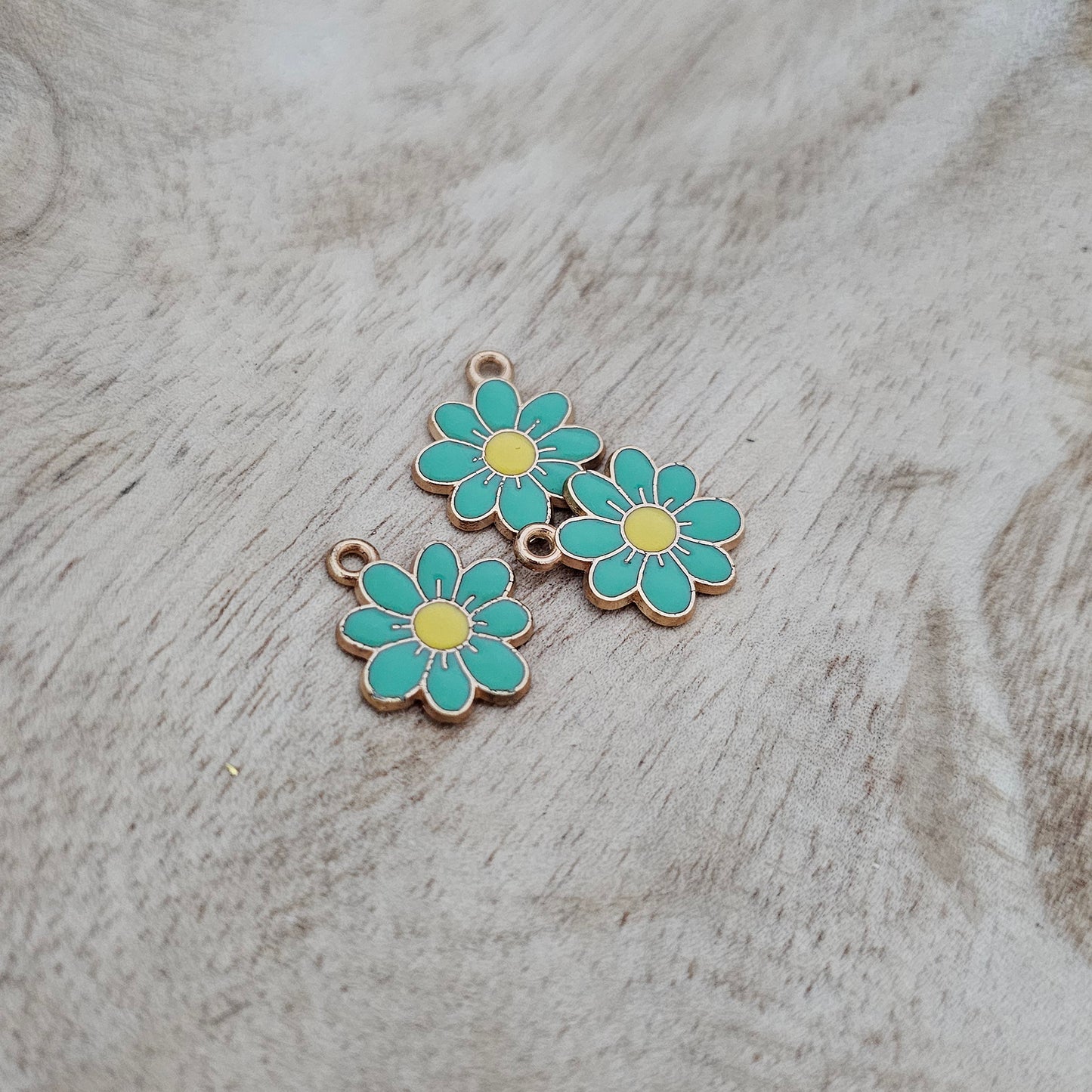 Custom Charm Country Flower Green Custom Charm Necklace