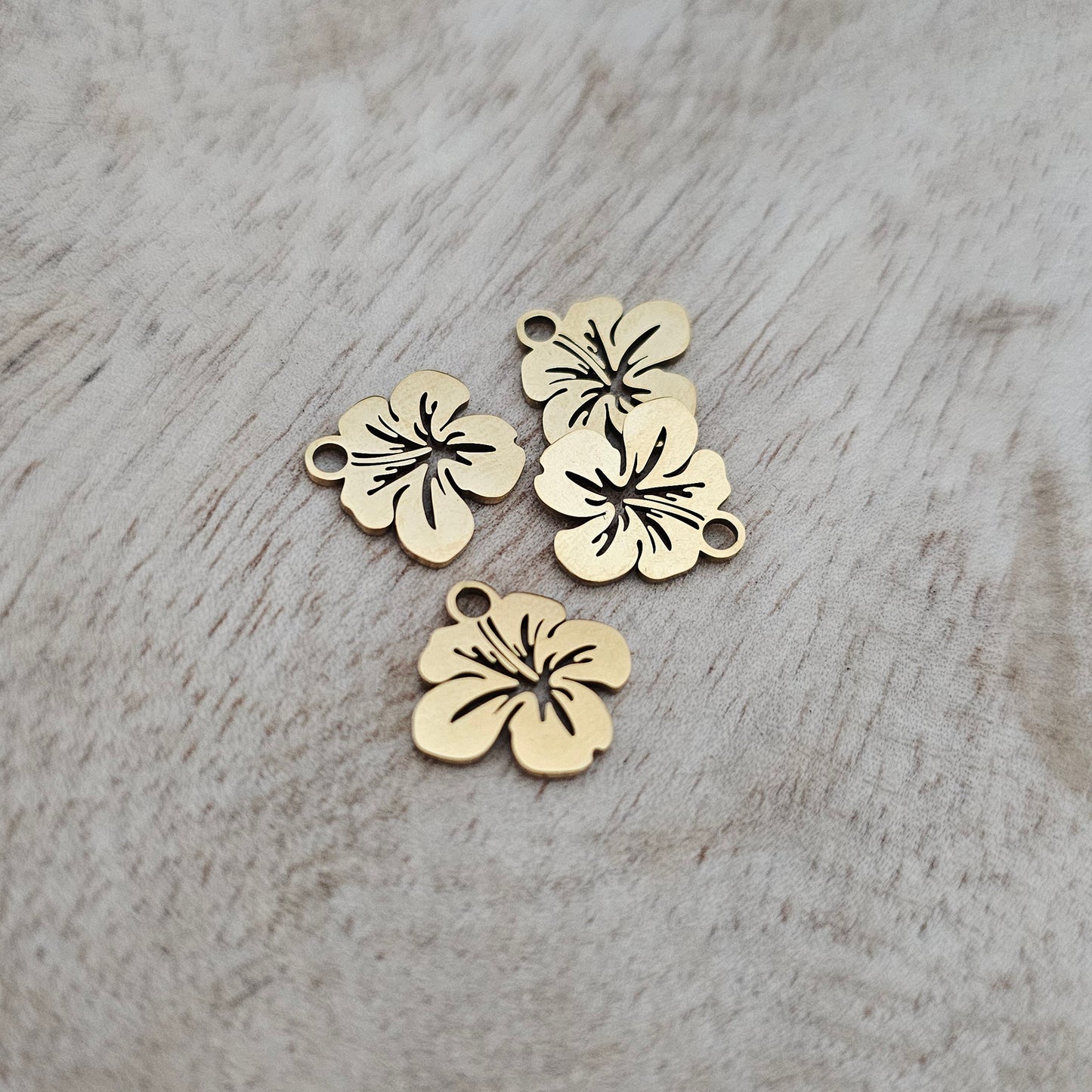 Custom Charm Hibiscus Flower Custom Charm Necklace