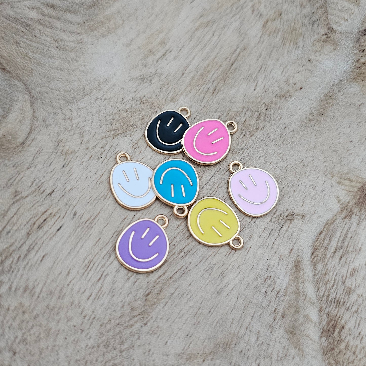 Custom Charm Imperfect Smiley Face Mix Custom Charm Necklace