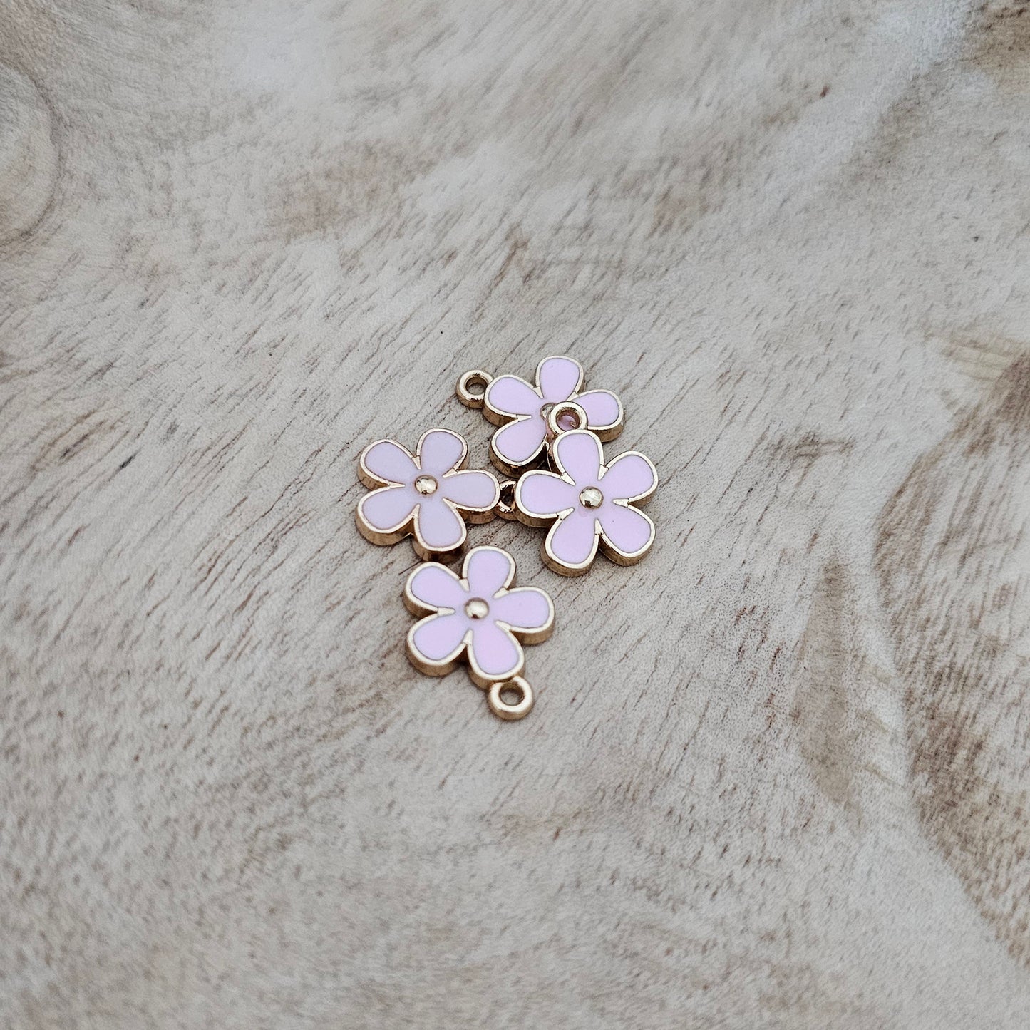 Custom Charm Pink Flower Custom Charm Necklace