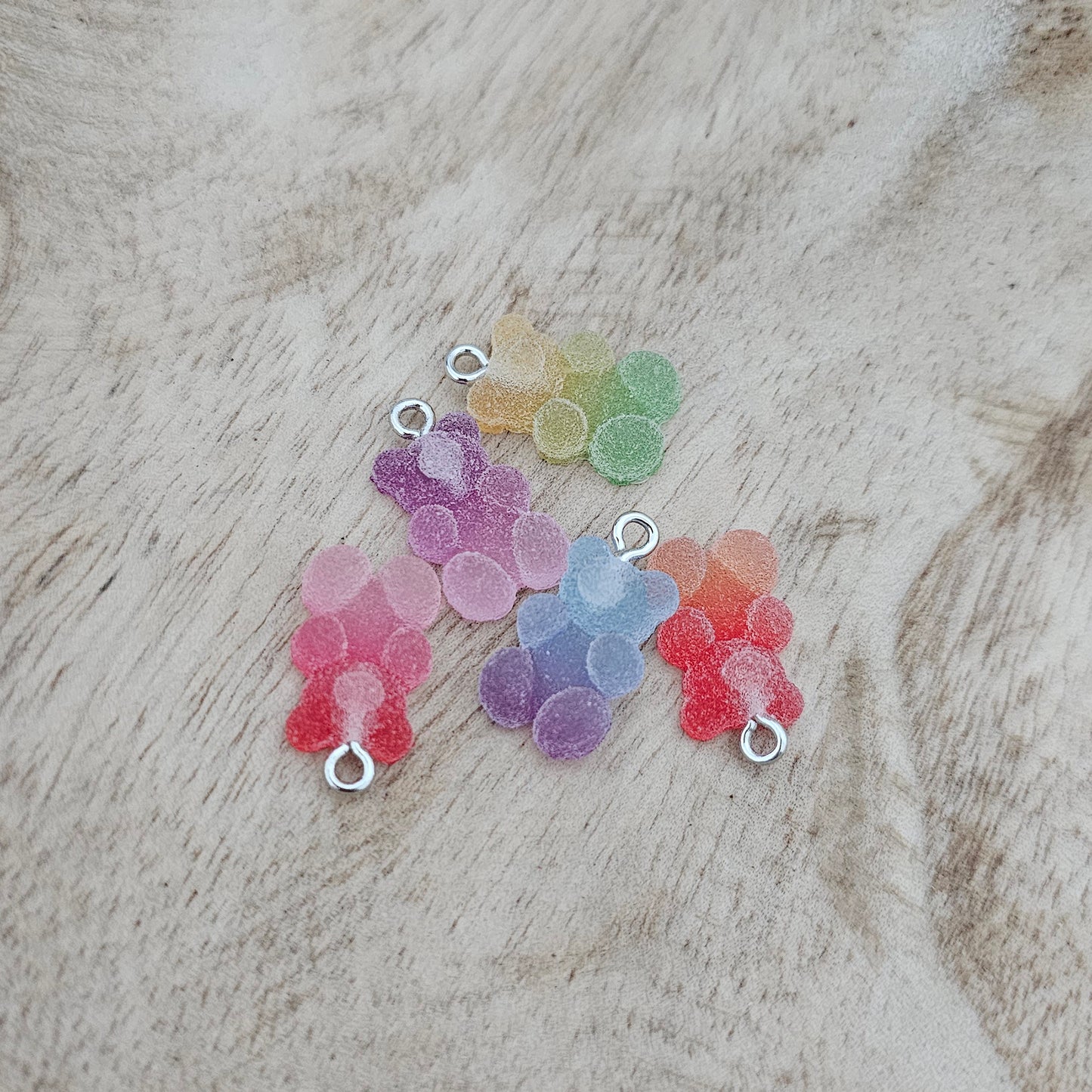 Custom Charm Sugar Coated Gummy Bear Mix Custom Charm Necklace
