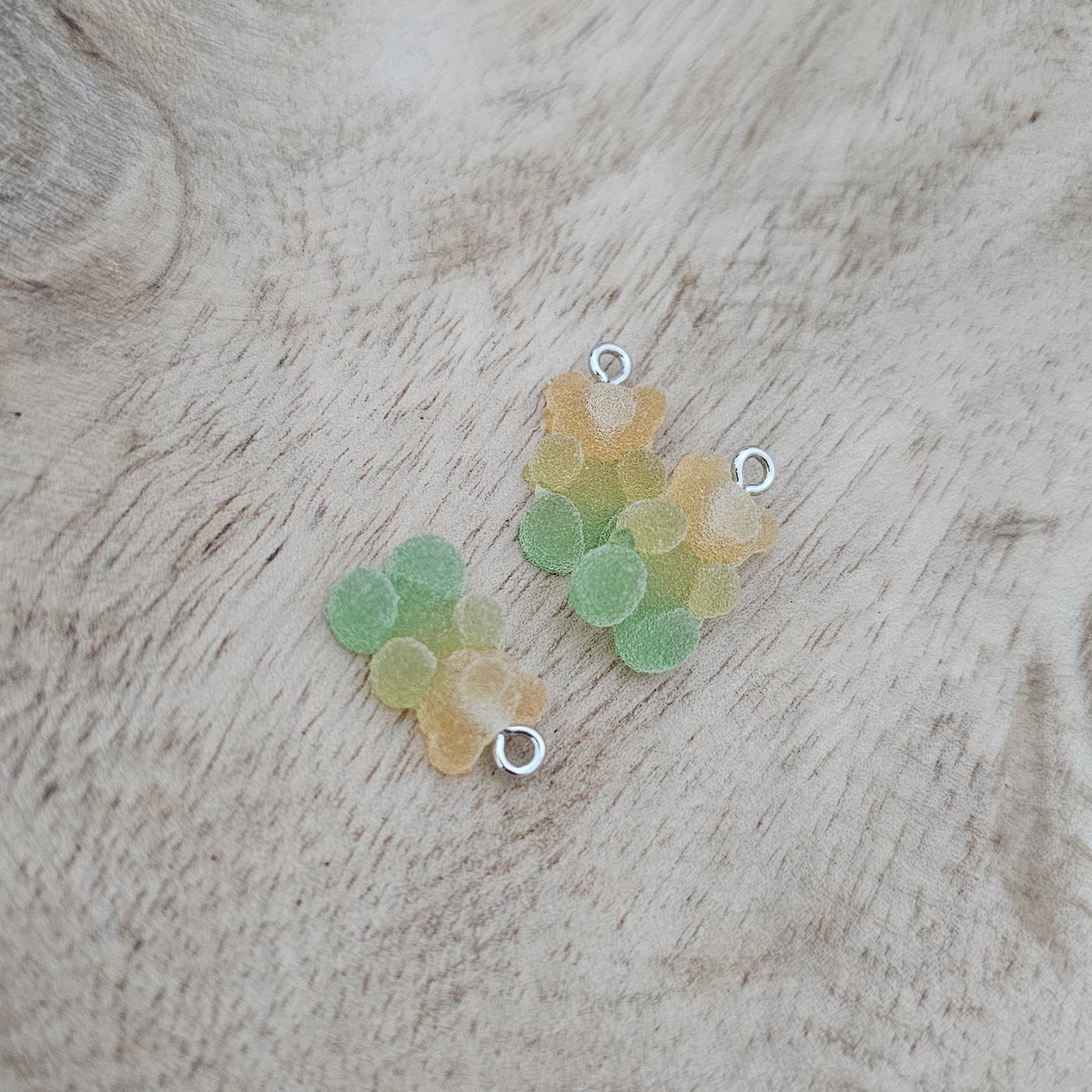 Custom Charm Sugar Coated Gummy Bear Yellow Custom Charm Necklace