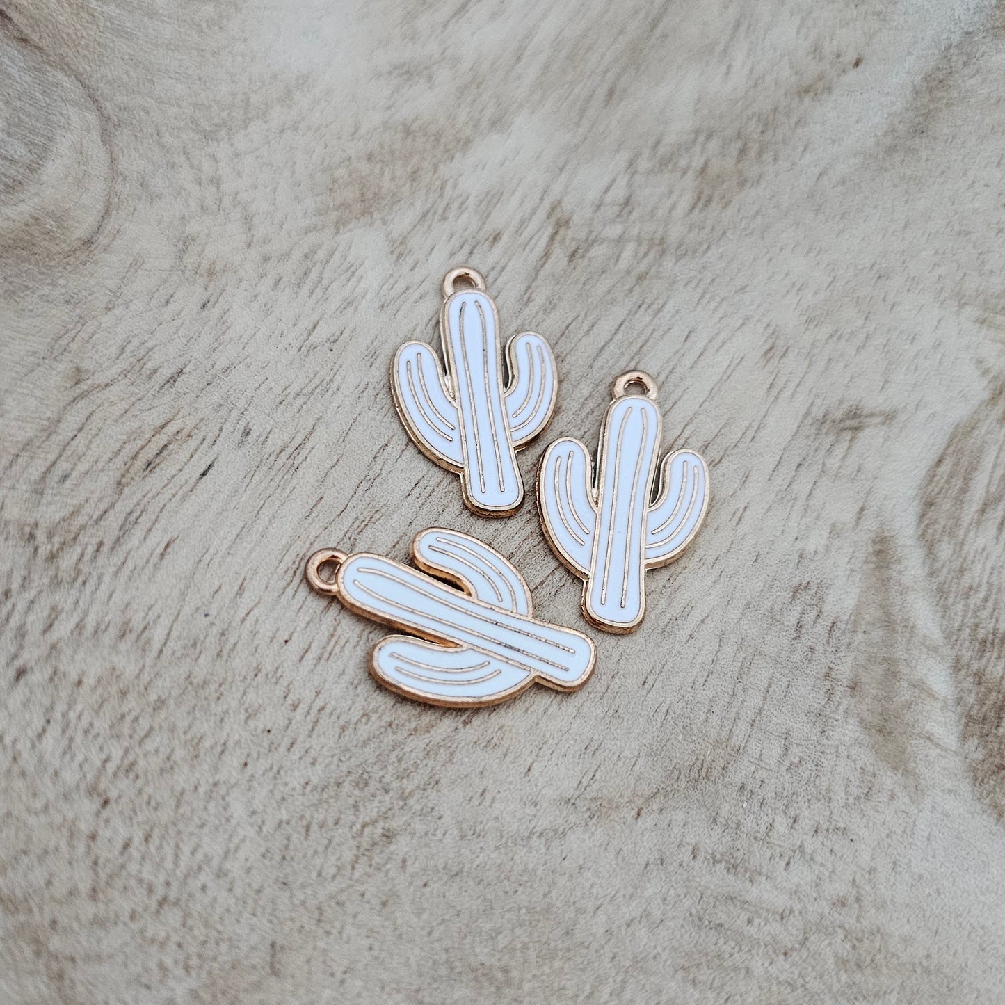 Custom Charm White Cactus Charm