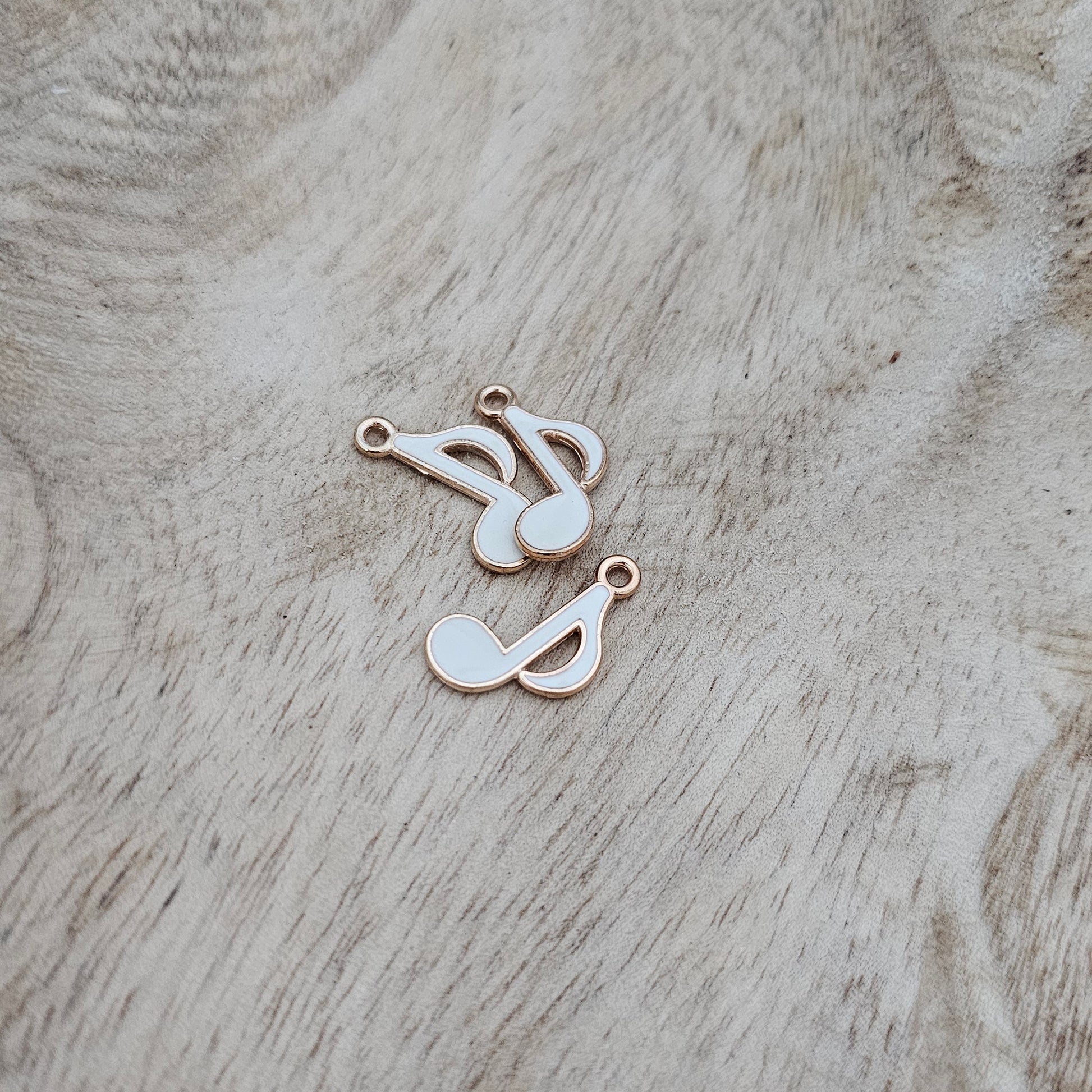 Custom Charm White Music Note Custom Charm Necklace