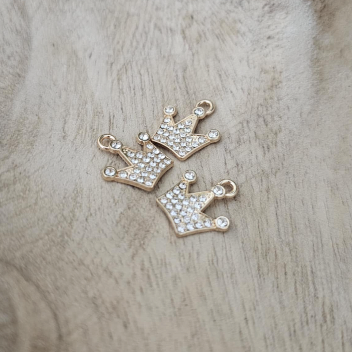 Gold Gem Crown Charm Custom Charm Necklace