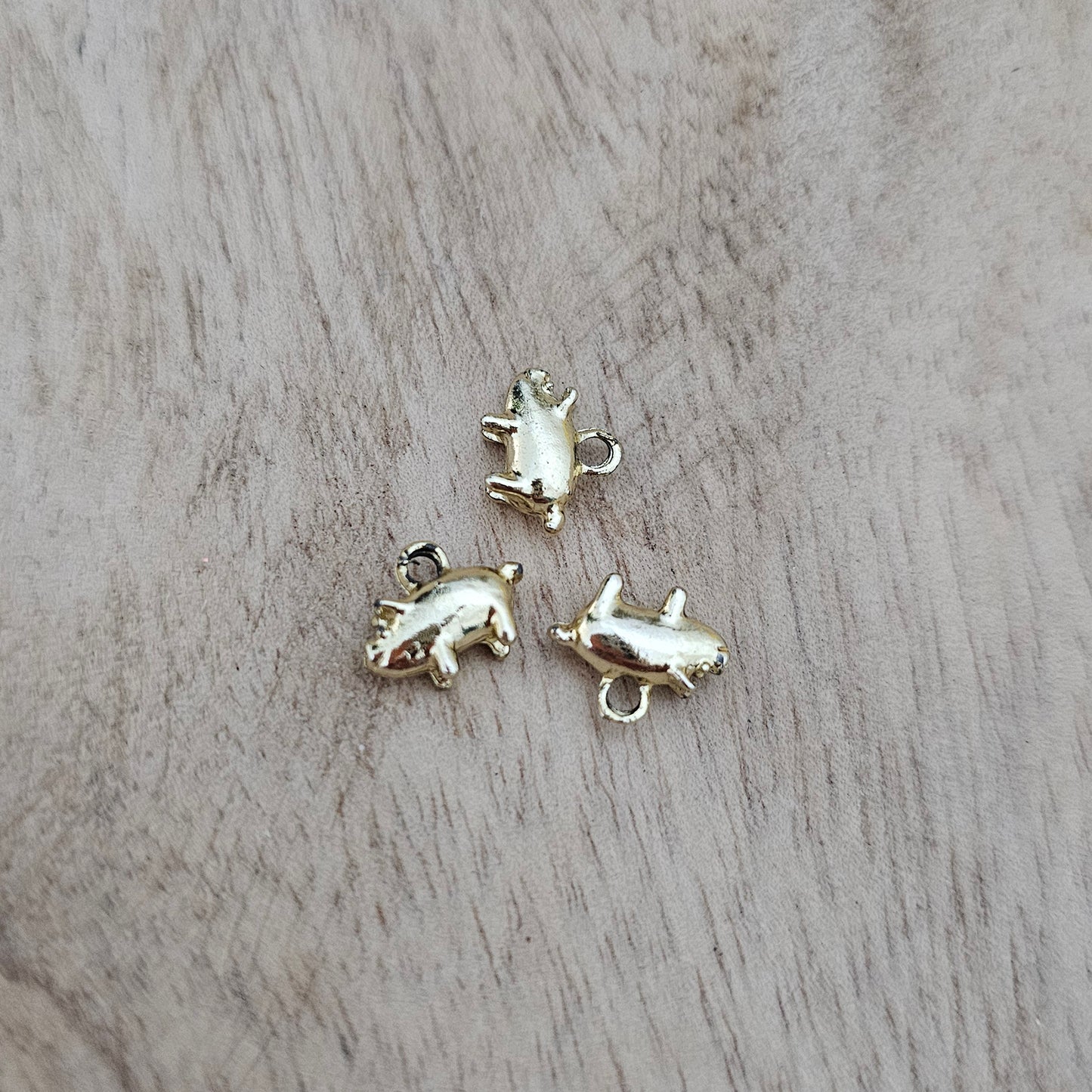 Gold Pig Charm Custom Charm Necklace