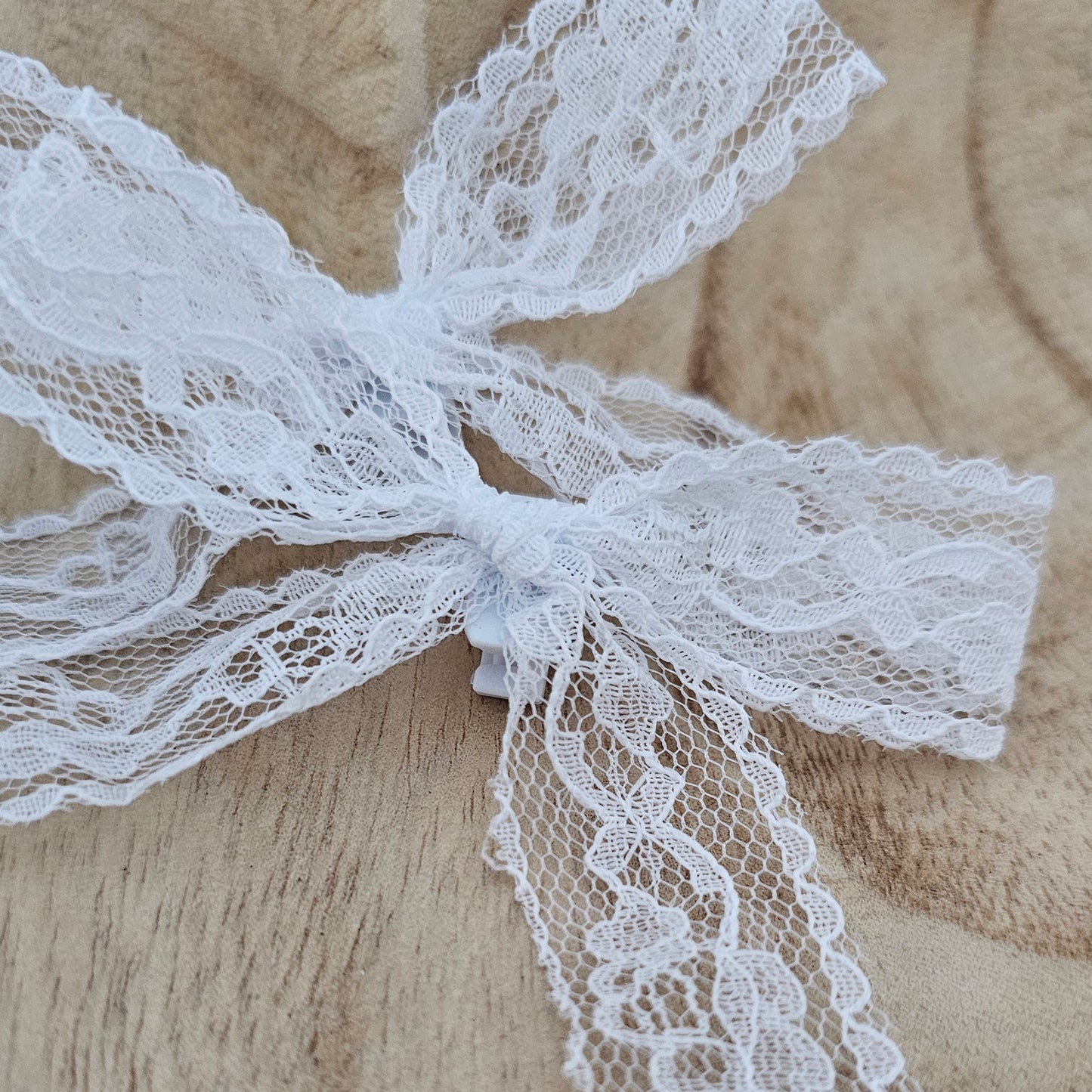 Lace Bow Shoe Charms Close-Up