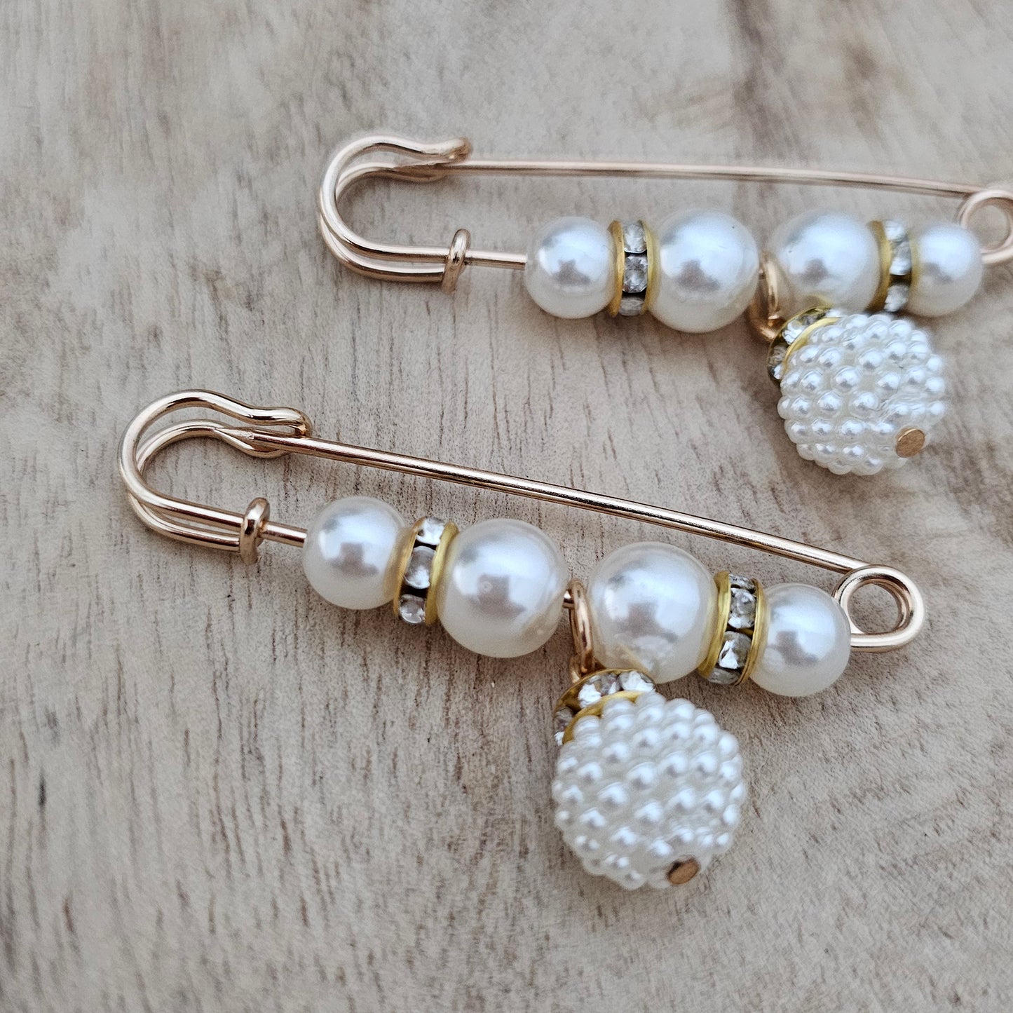 Pearl Dangle Bead Shoe Pins Custom Charms Close Up