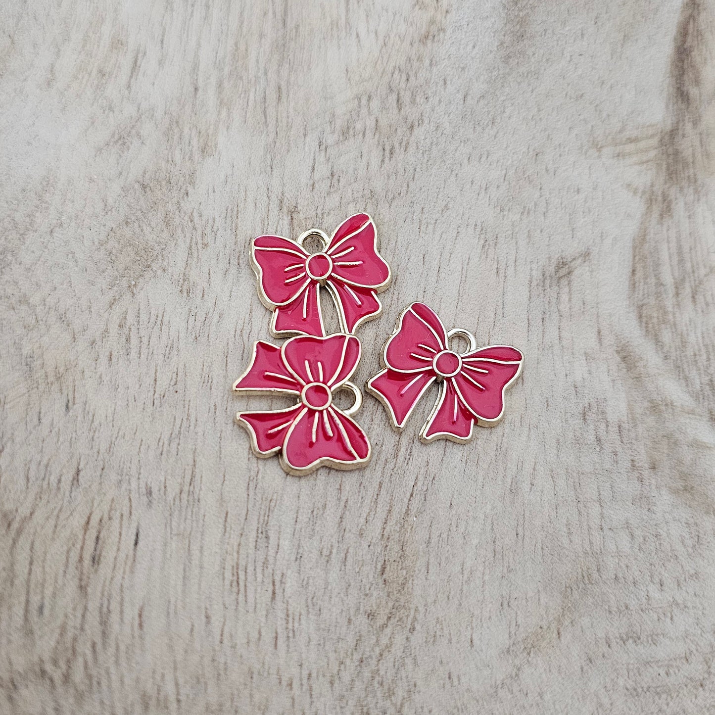 Red Bow Charm Custom Charm Necklace