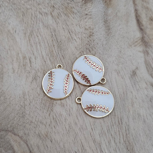 Baseball Softball Gold Charm Custom Charm Necklace