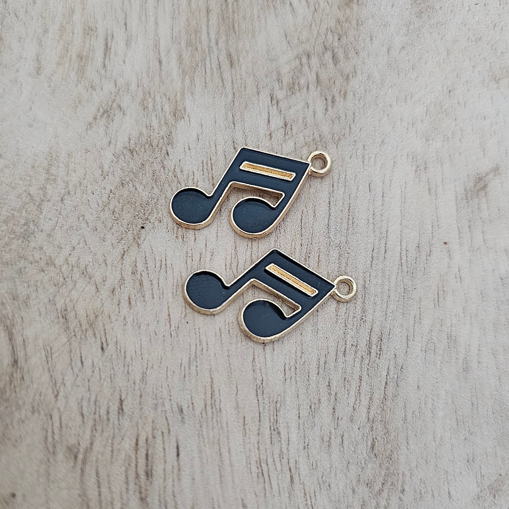 Black Music Note Charm Custom Charm Necklace