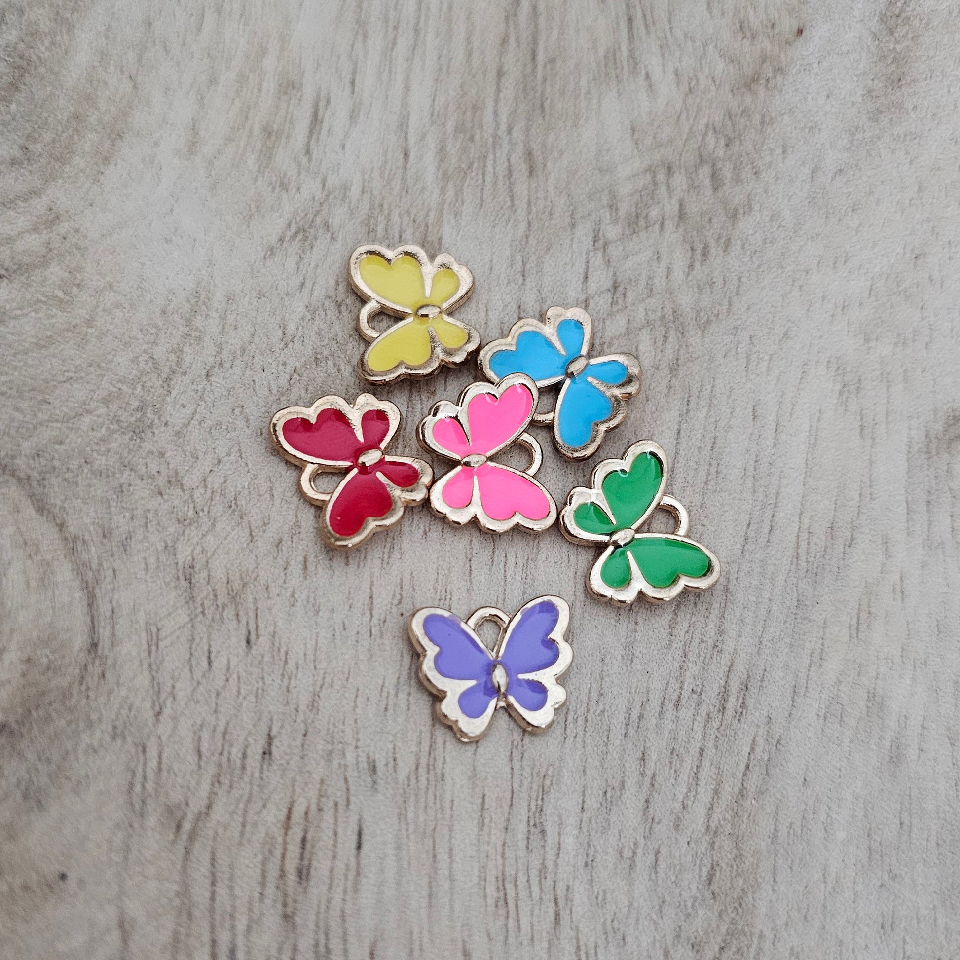 Colored Butterfly Charms Custom Charm Necklace