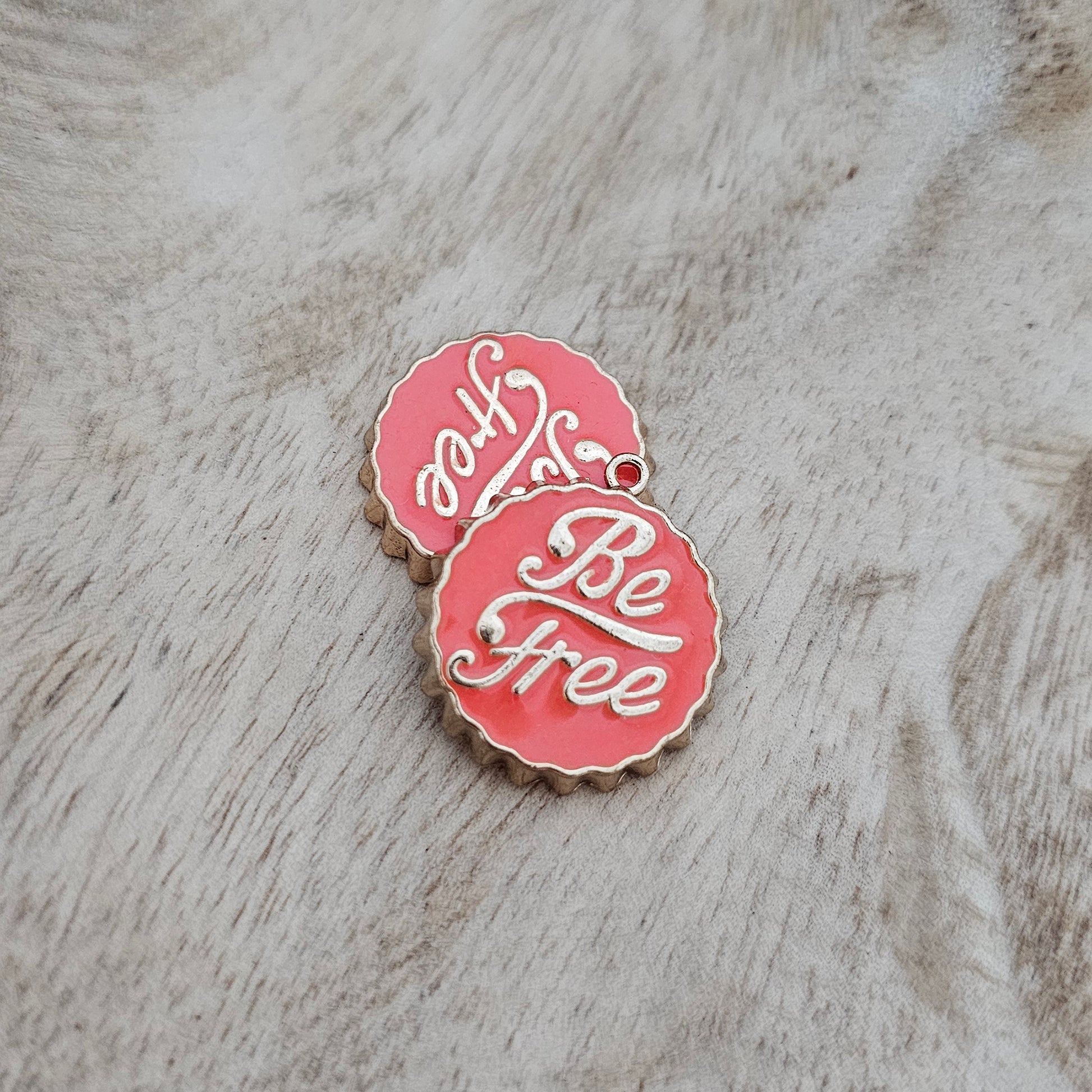 Custom Charm Be Free Orange Custom Charm Necklace