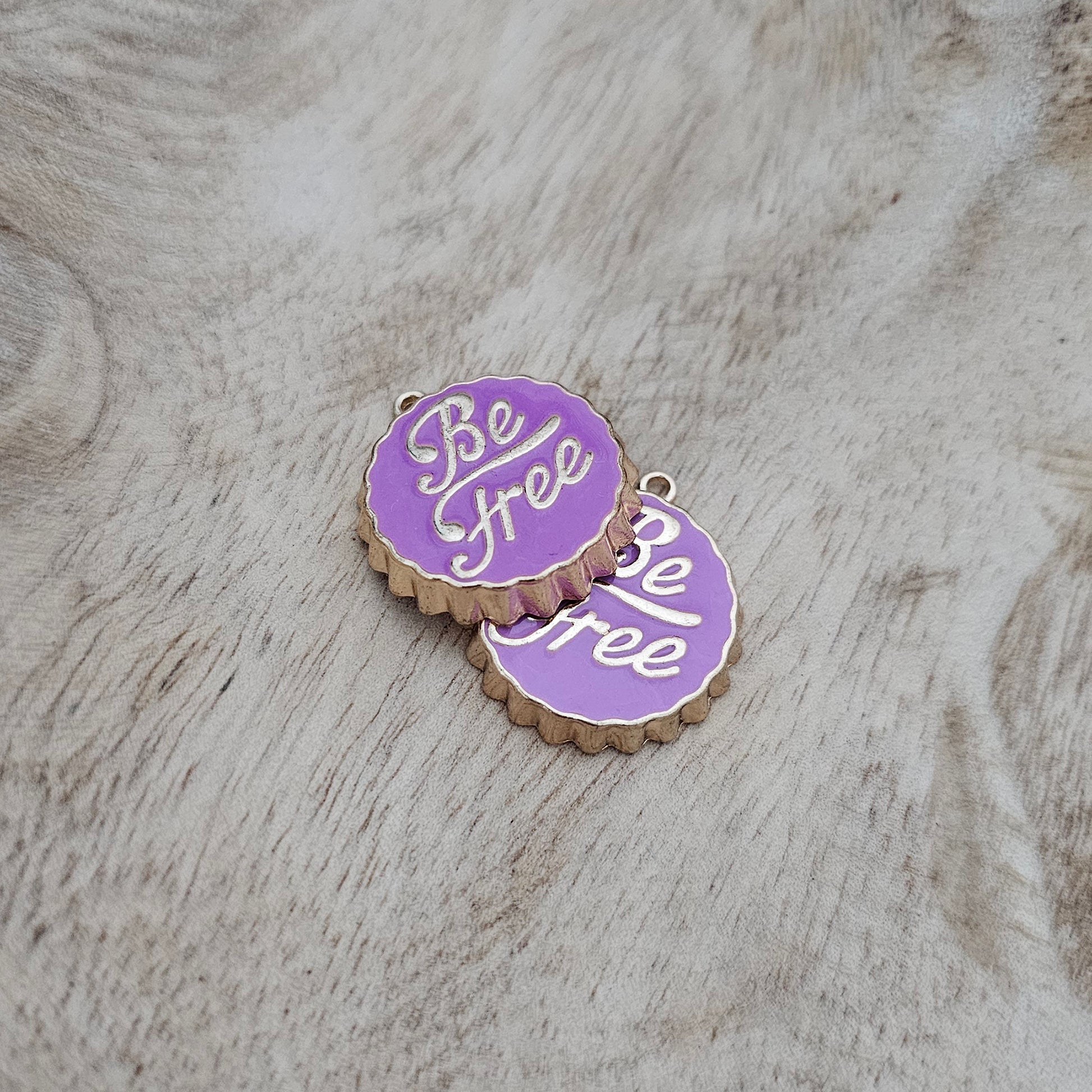 Custom Charm Be Free Purple Custom Charm Necklace