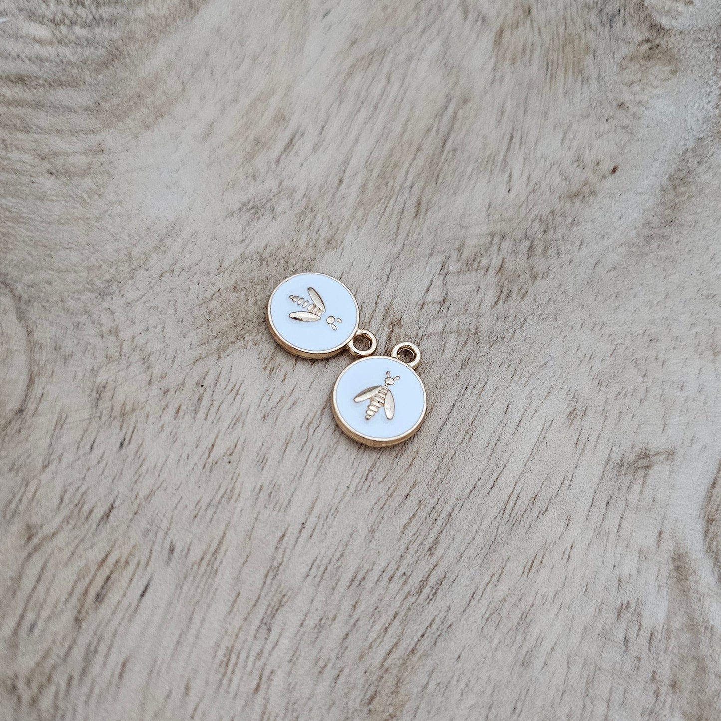 Custom Charm Bee Pendant White Custom Charm Necklace