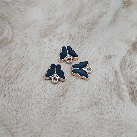 Custom Charm Black Butterfly Custom Charm Necklace
