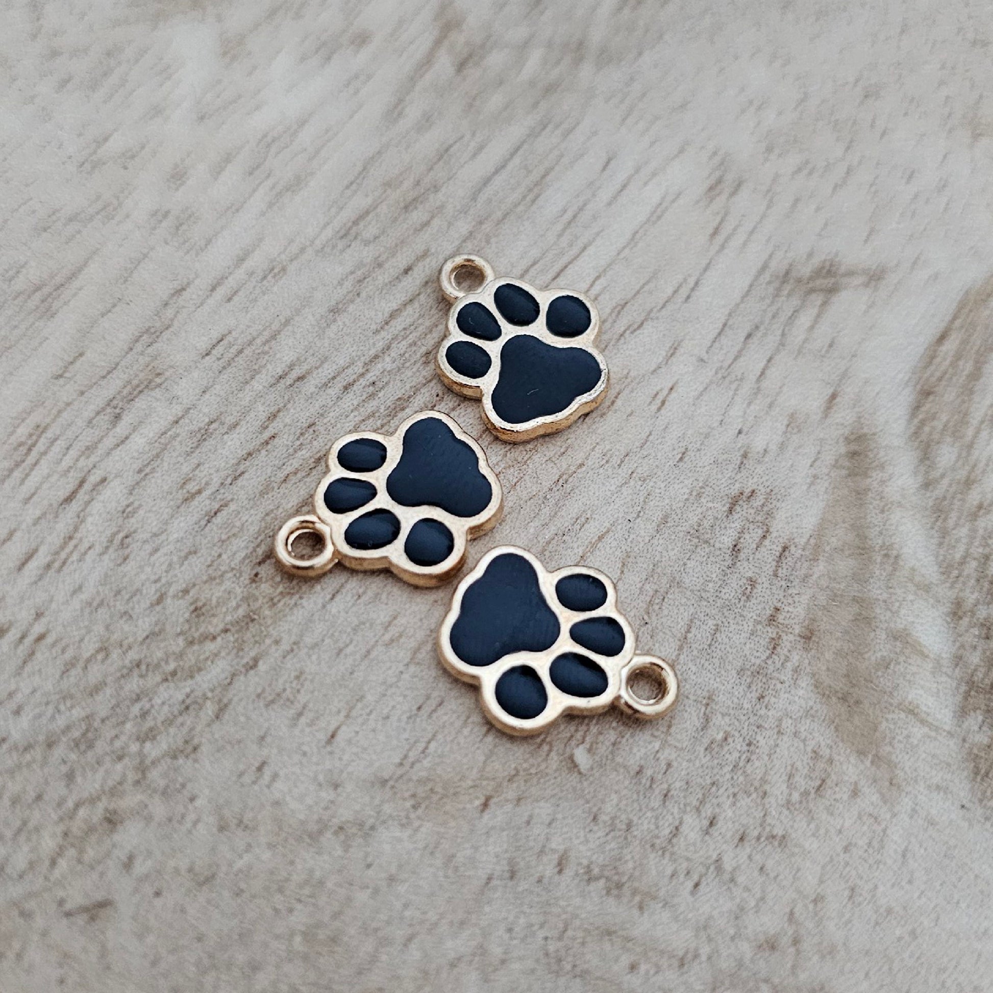 Custom Charm Black Paw Custom Charm Necklace