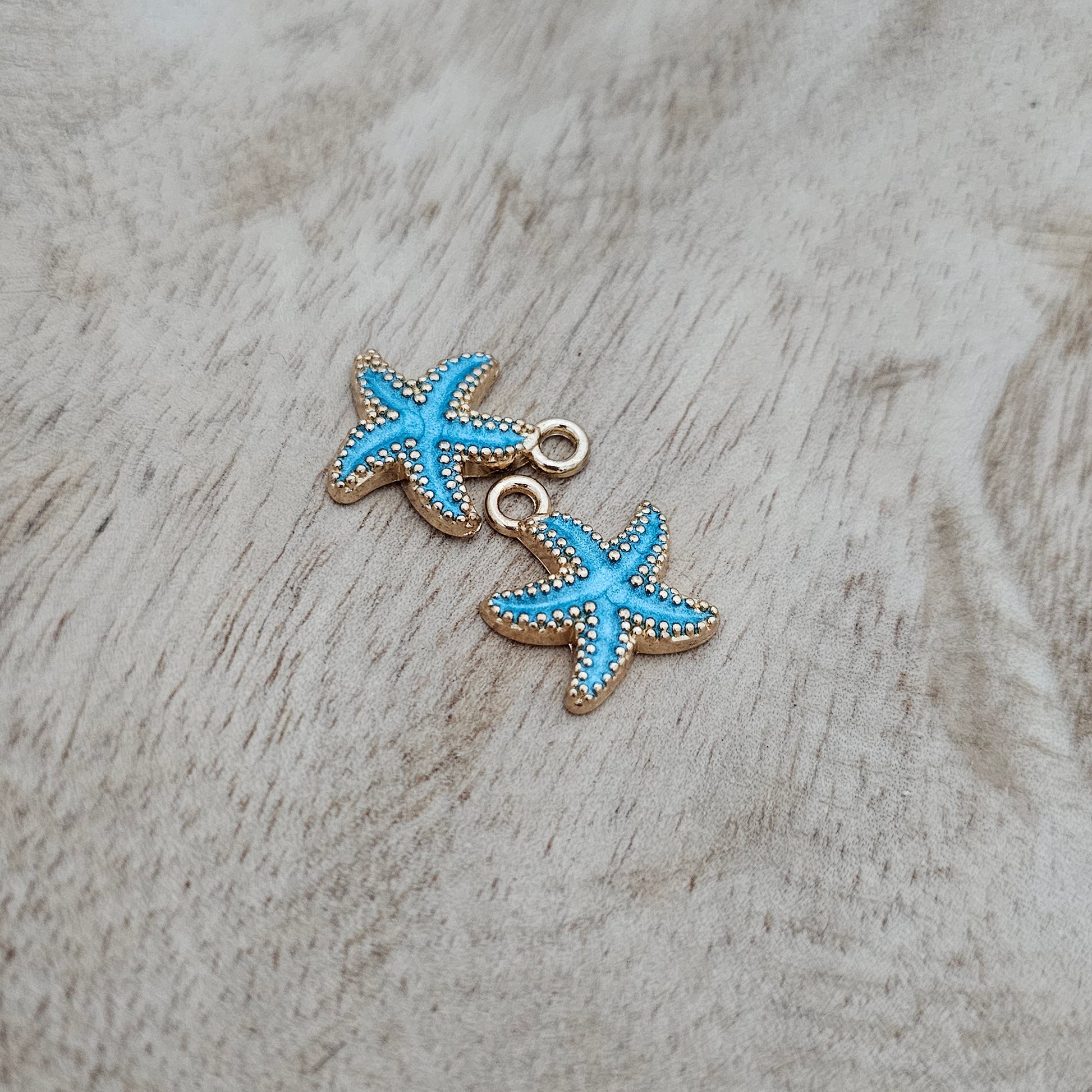 Custom Charm Blue Starfish Custom Charm Necklace
