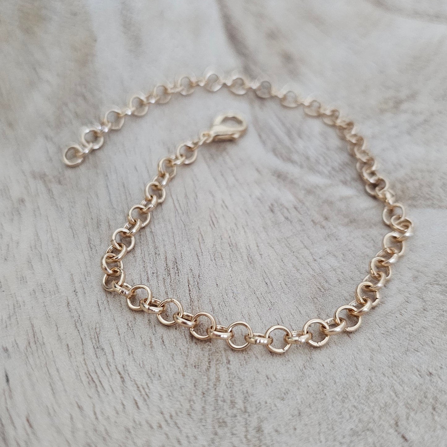 Custom Charm Bracelet Gold Small Chain