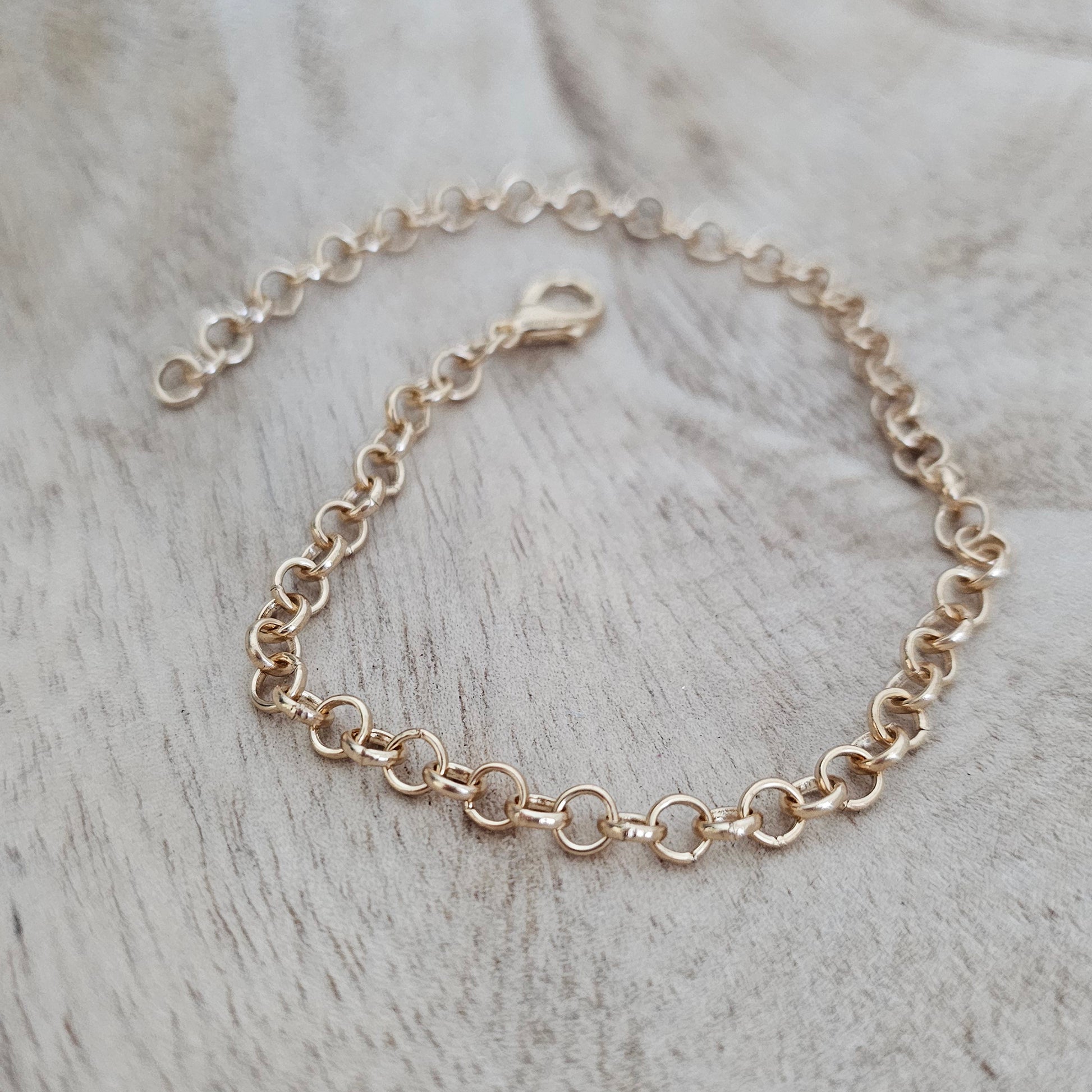 Custom Charm Bracelet Gold Small Chain