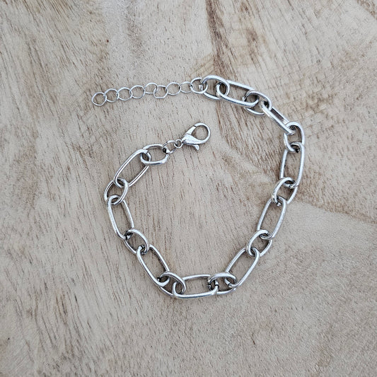 Custom Charm Bracelet Silver Overhead
