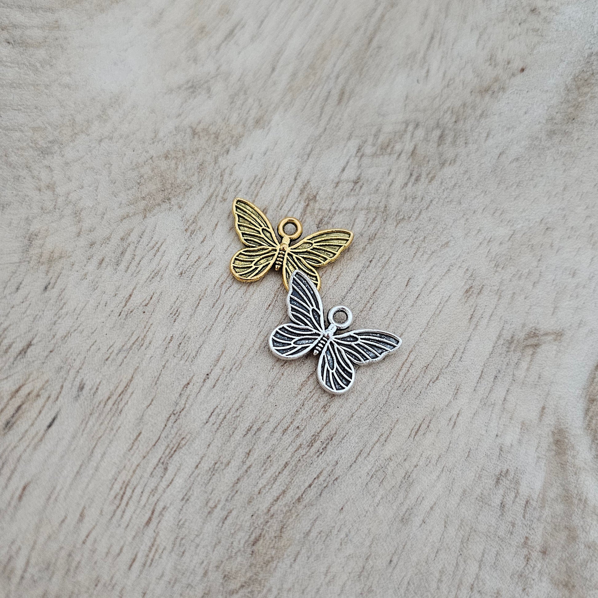 Custom Charm Butterfly Silver Gold Custom Charm Necklace