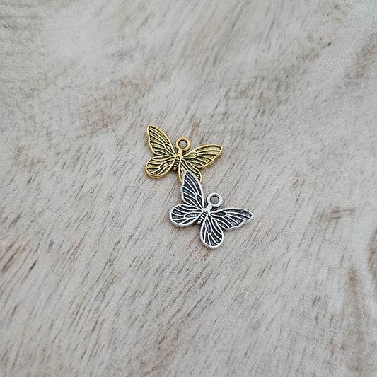 Custom Charm Butterfly Silver Gold Custom Charm Necklace