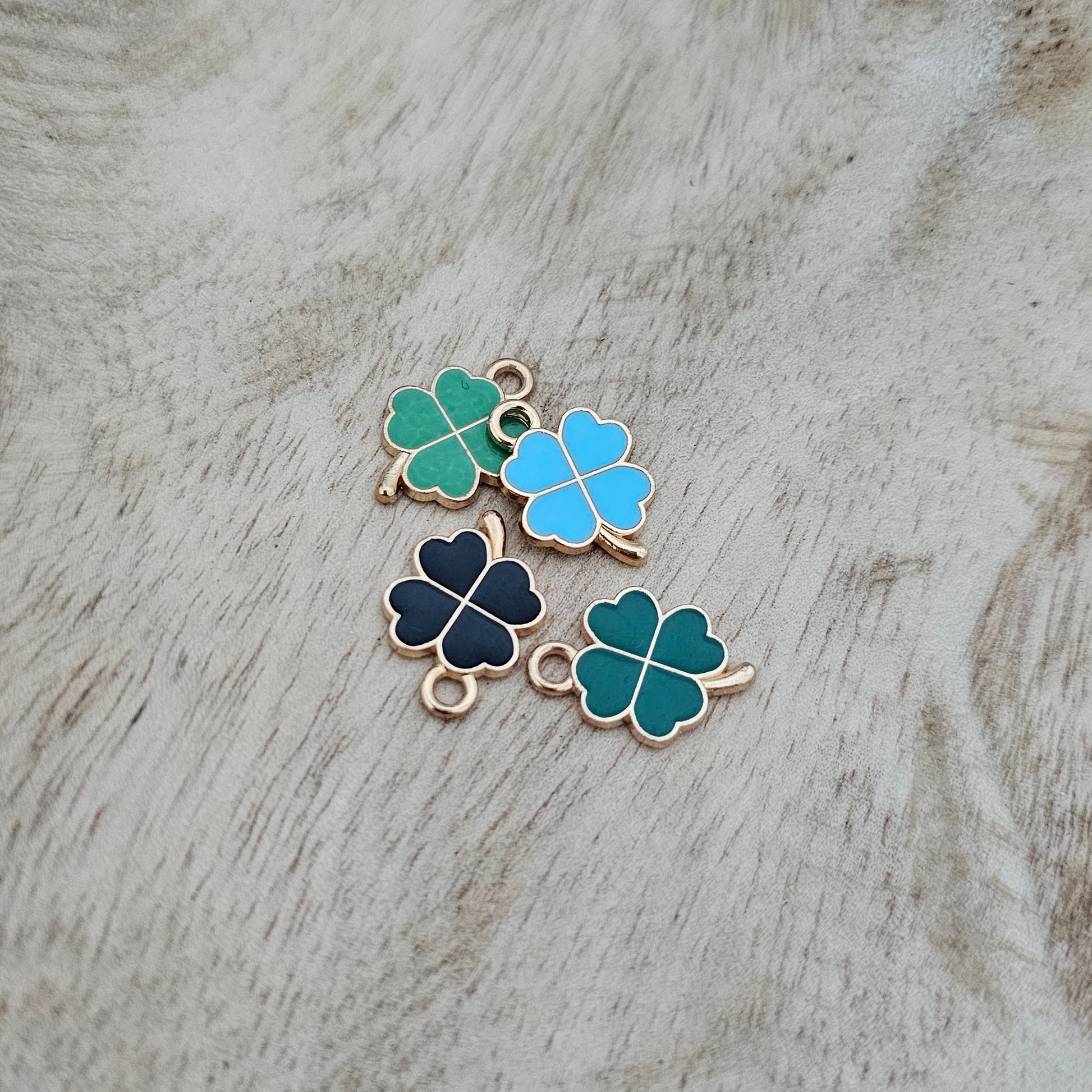 Custom Charm Clover Charms Colored Custom Charm Necklace