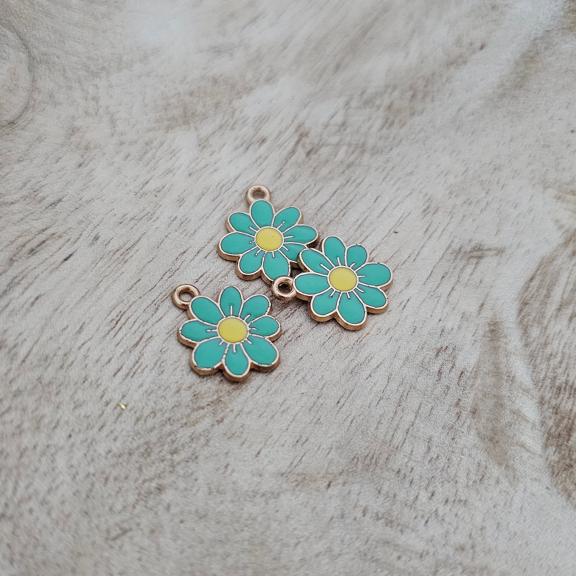 Custom Charm Country Flower Green Custom Charm Necklace