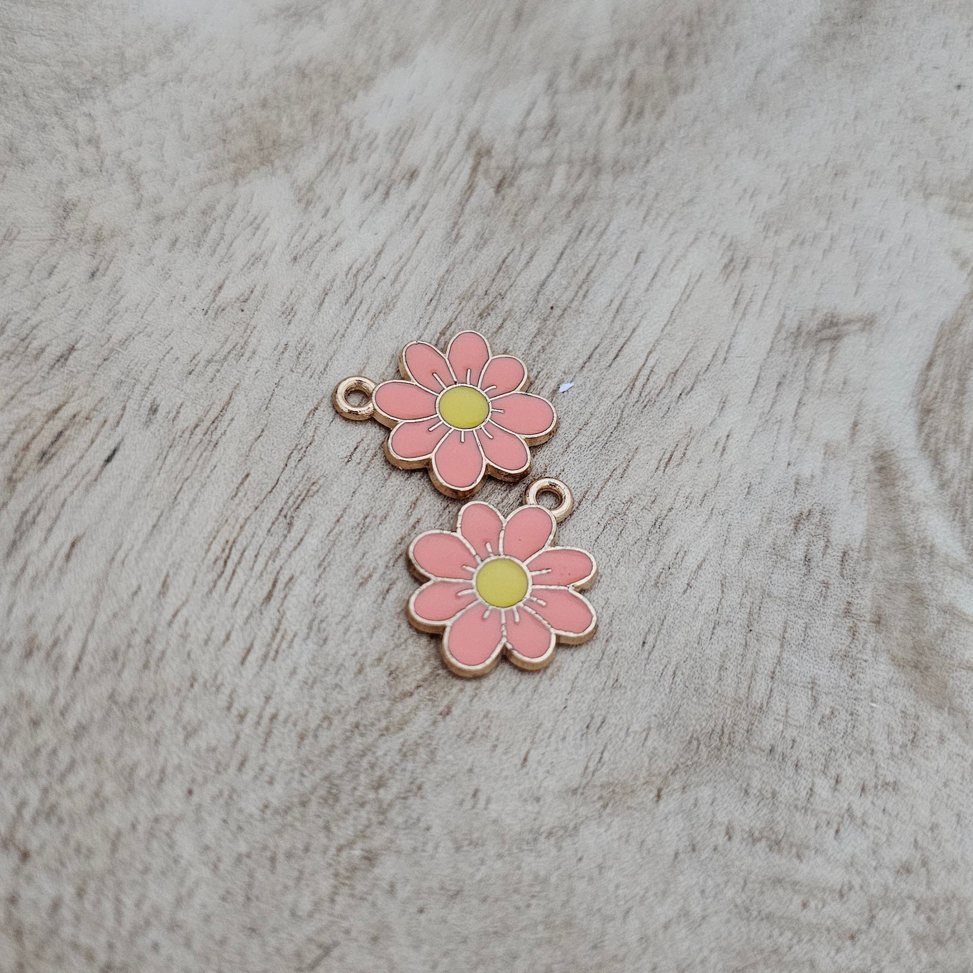 Custom Charm Country Flower Orange Custom Charm Necklace