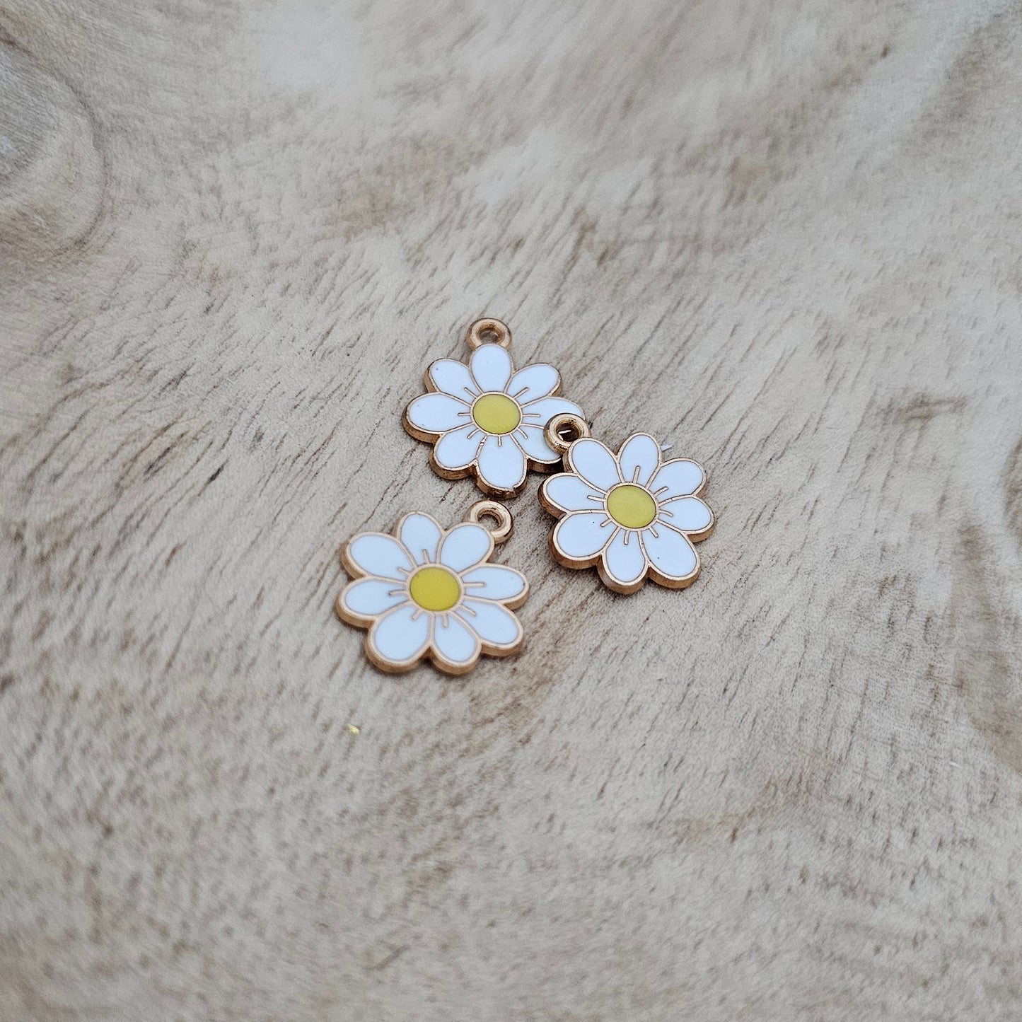 Custom Charm Country Flower White Custom Charm Necklace