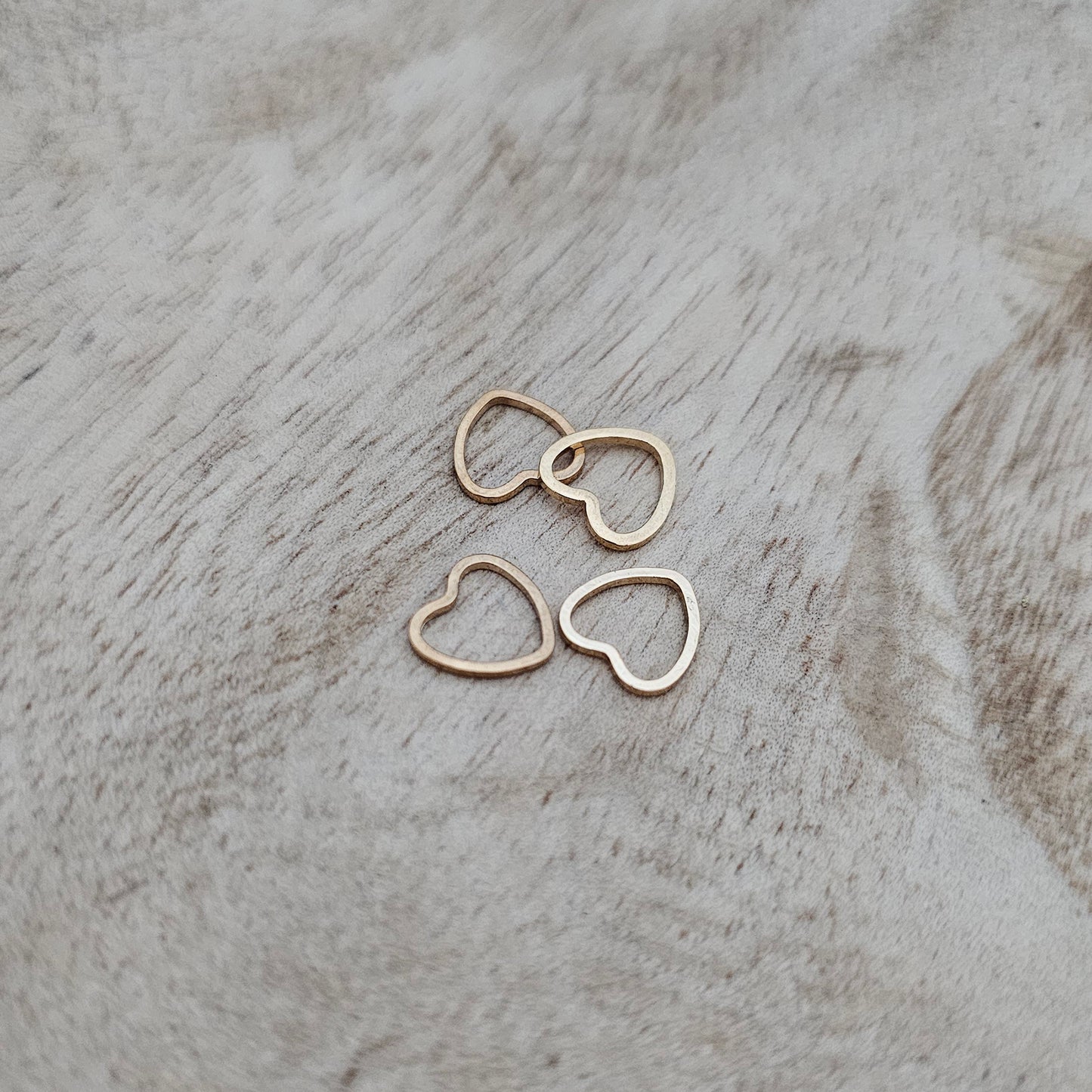 Custom Charm Cut Out Heart Gold Custom Charm Necklace