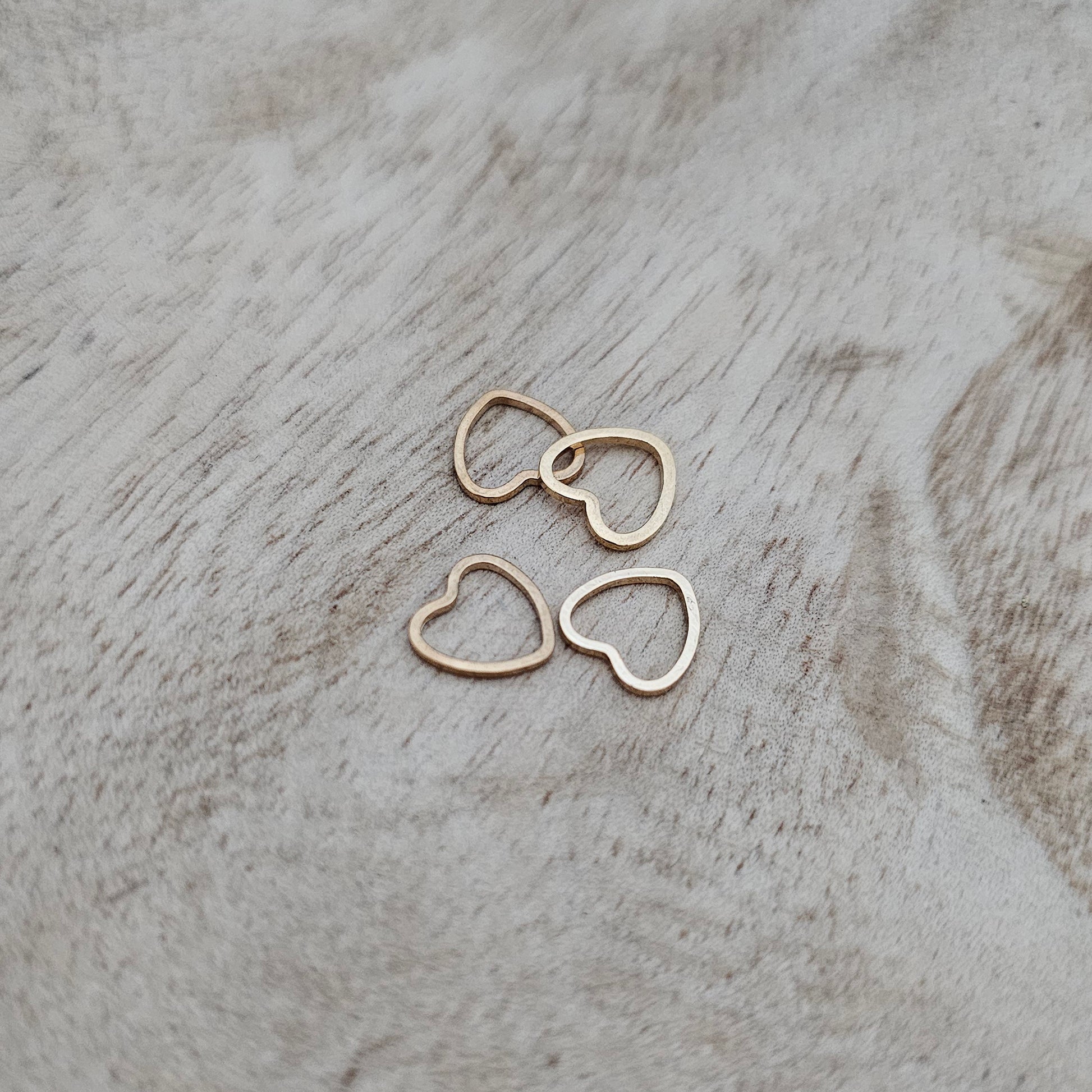 Custom Charm Cut Out Heart Gold Custom Charm Necklace
