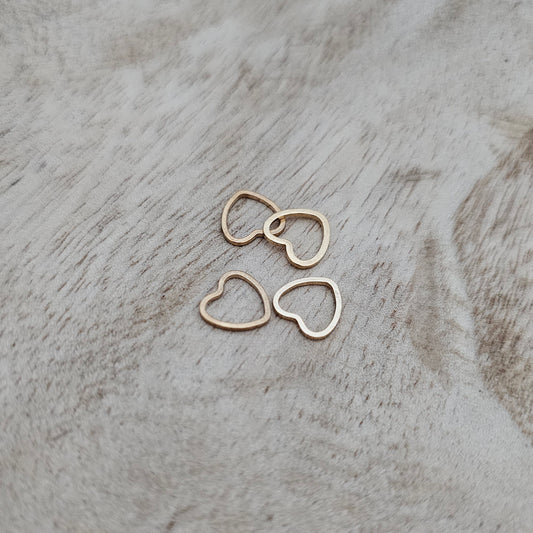 Custom Charm Cut Out Heart Gold Custom Charm Necklace