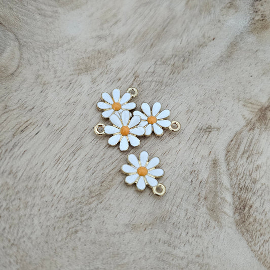 Custom Charm Daisy White Custom Charm Necklace