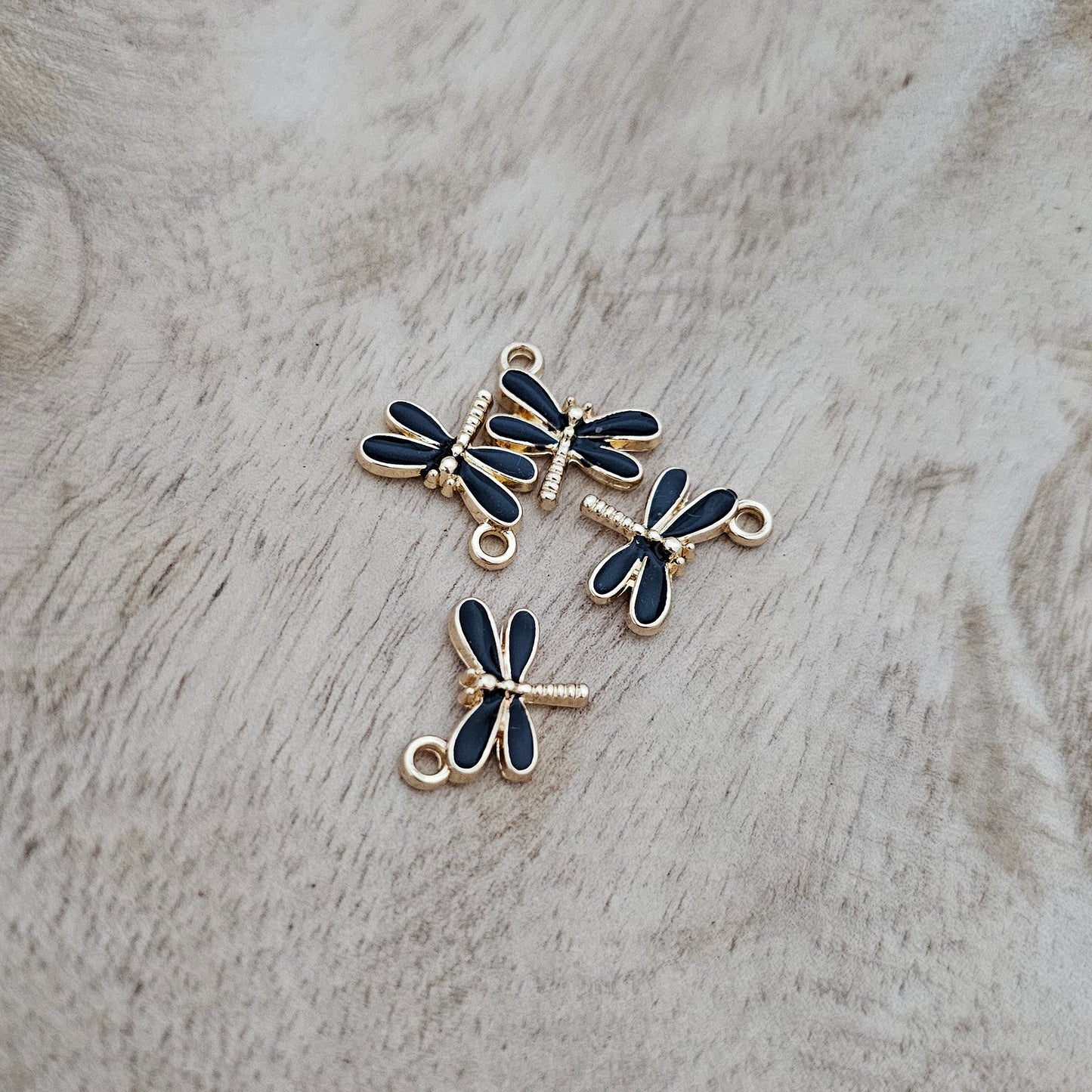 Custom Charm Dragonfly Black Custom Charm Necklace