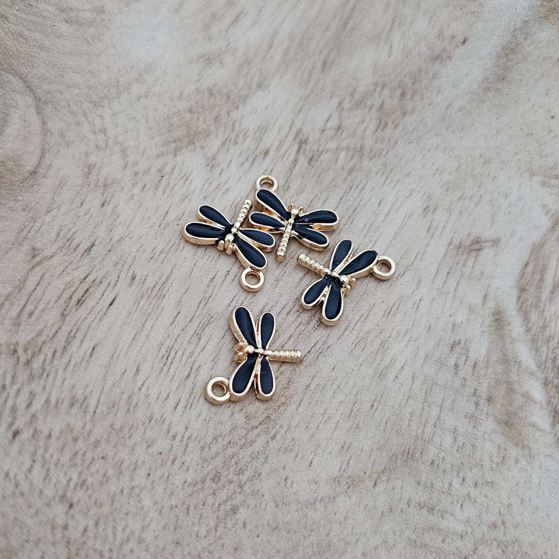 Custom Charm Dragonfly Black Custom Charm Necklace