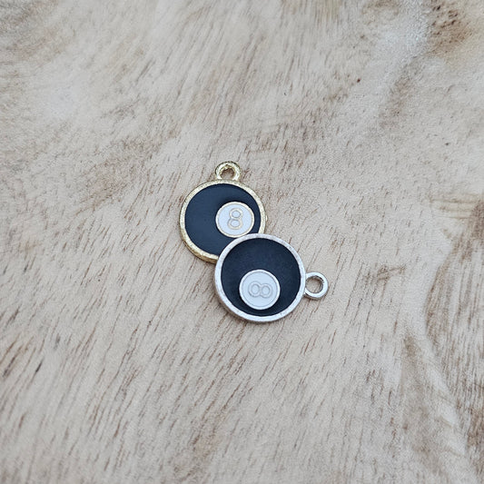Custom Charm Eight Ball Custom Charm Necklace