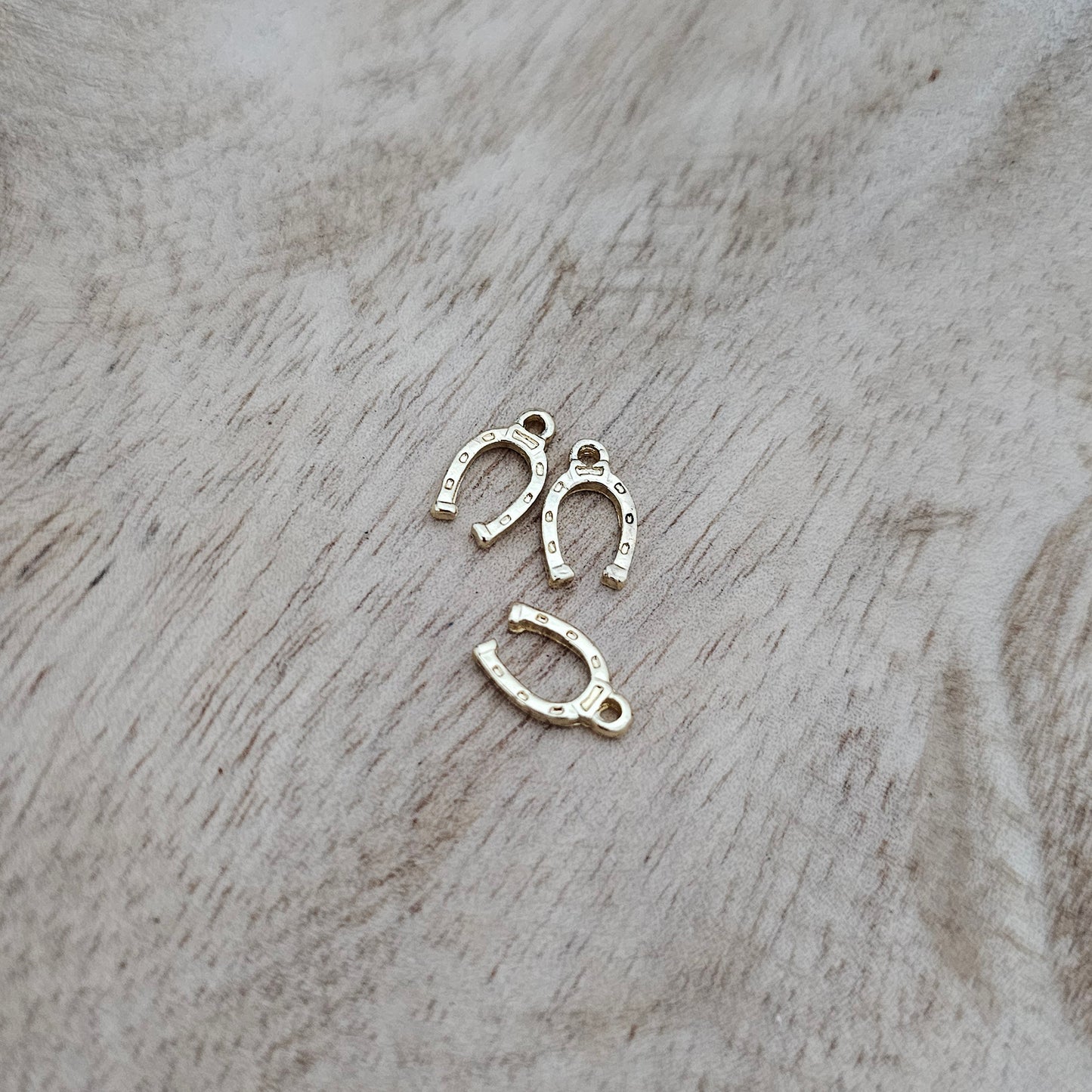 Custom Charm Gold Horseshoe Custom Charm Necklace