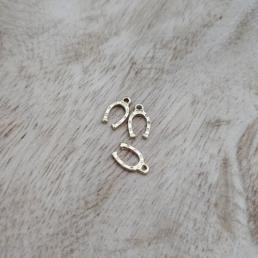 Custom Charm Gold Horseshoe Custom Charm Necklace