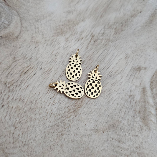 Custom Charm Gold Pineapple Custom Charm Necklace