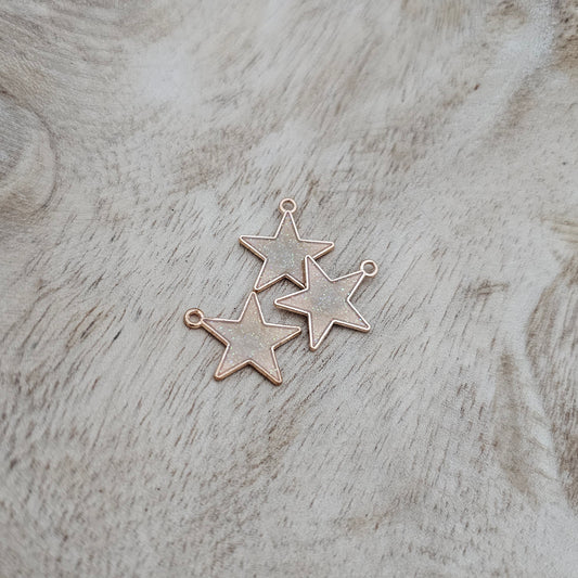 Custom Charm Gold Sparkle Star Custom Charm Necklace