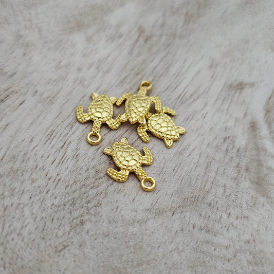Custom Charm Gold Turtle Custom Charm Necklace