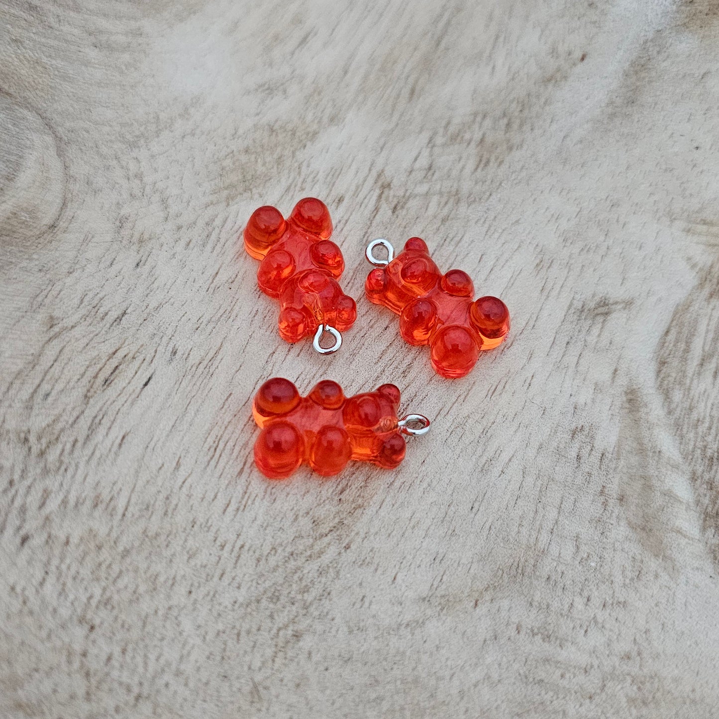 Custom Charm Gummy Bear Dark Orange Custom Charm Necklace
