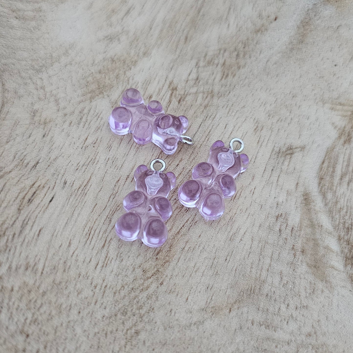 Custom Charm Gummy Bear Light Purple Custom Charm Necklace